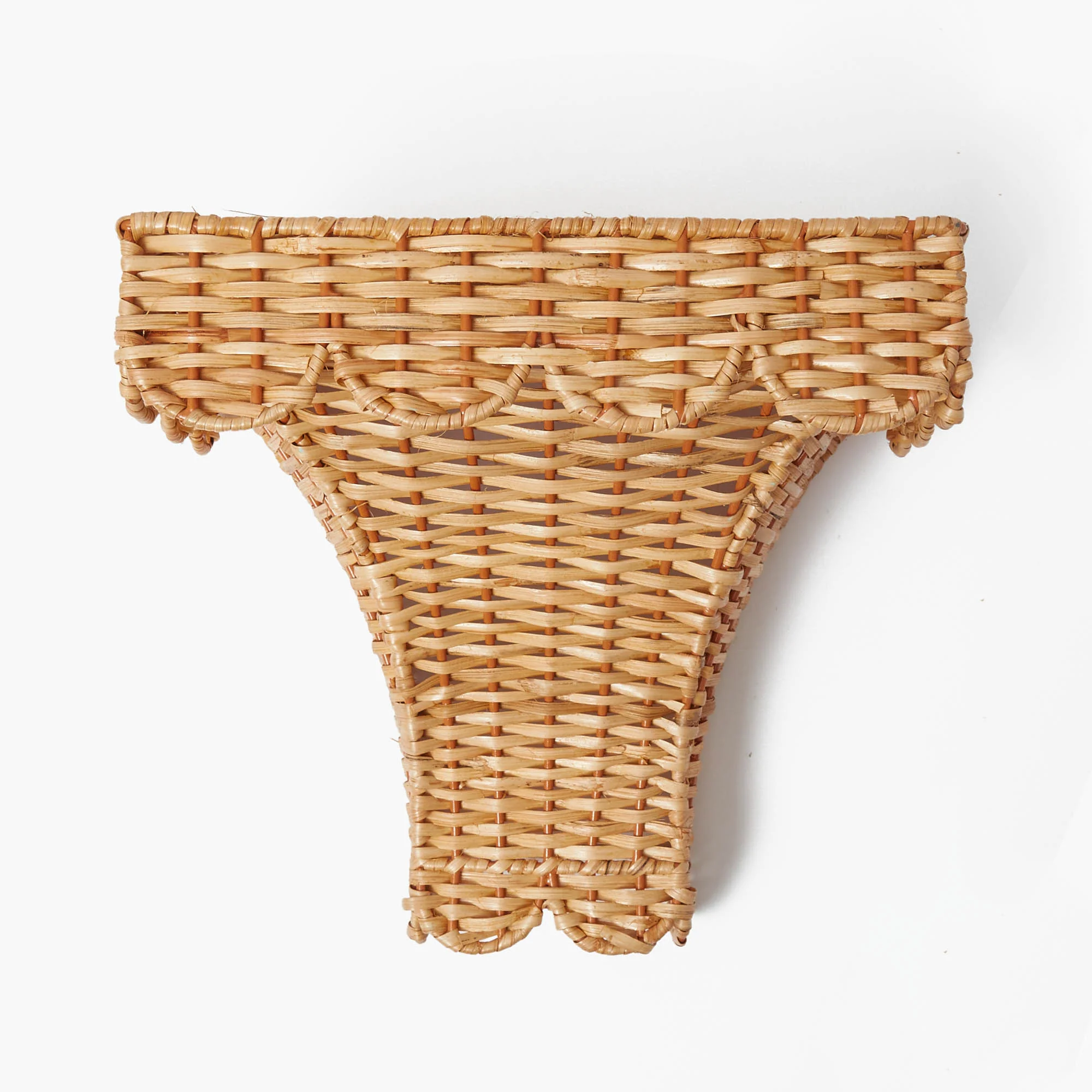 Rectangular Rattan Wall Sconce