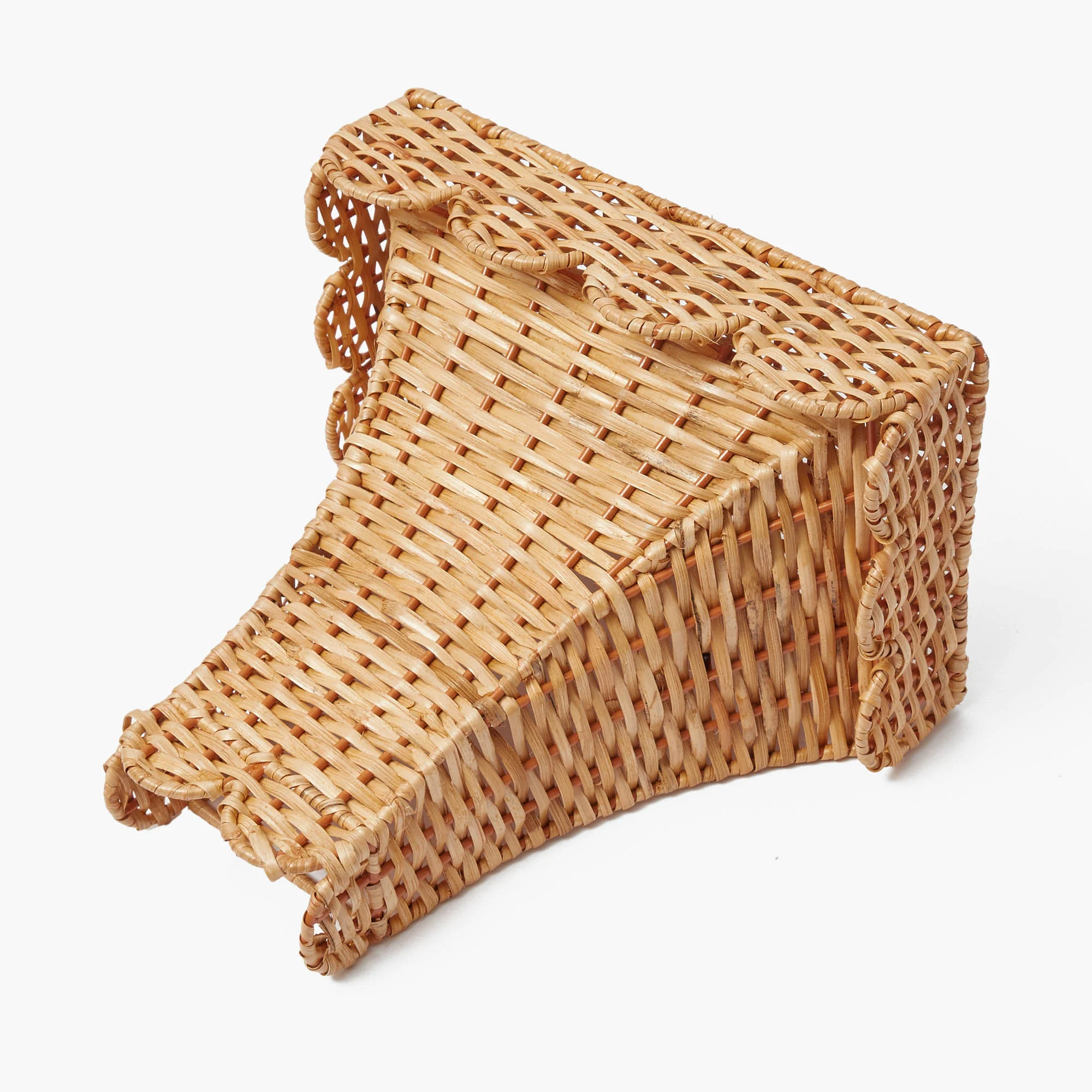 Rectangular Rattan Wall Sconce - Image 3
