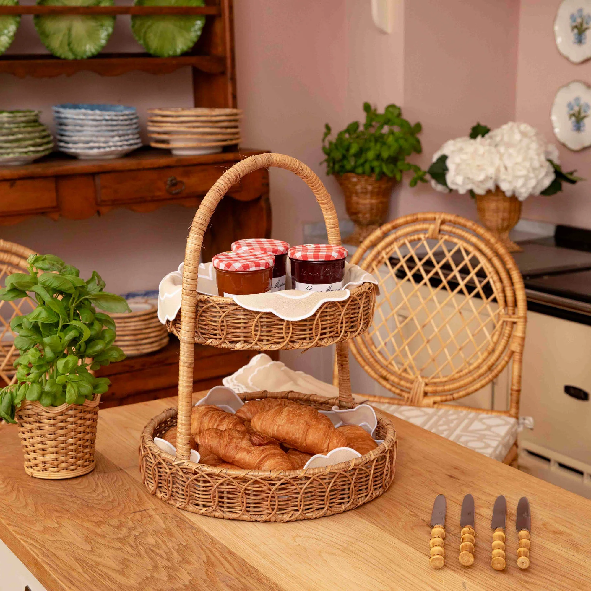 Rattan Two Tiered Stand - Image 7
