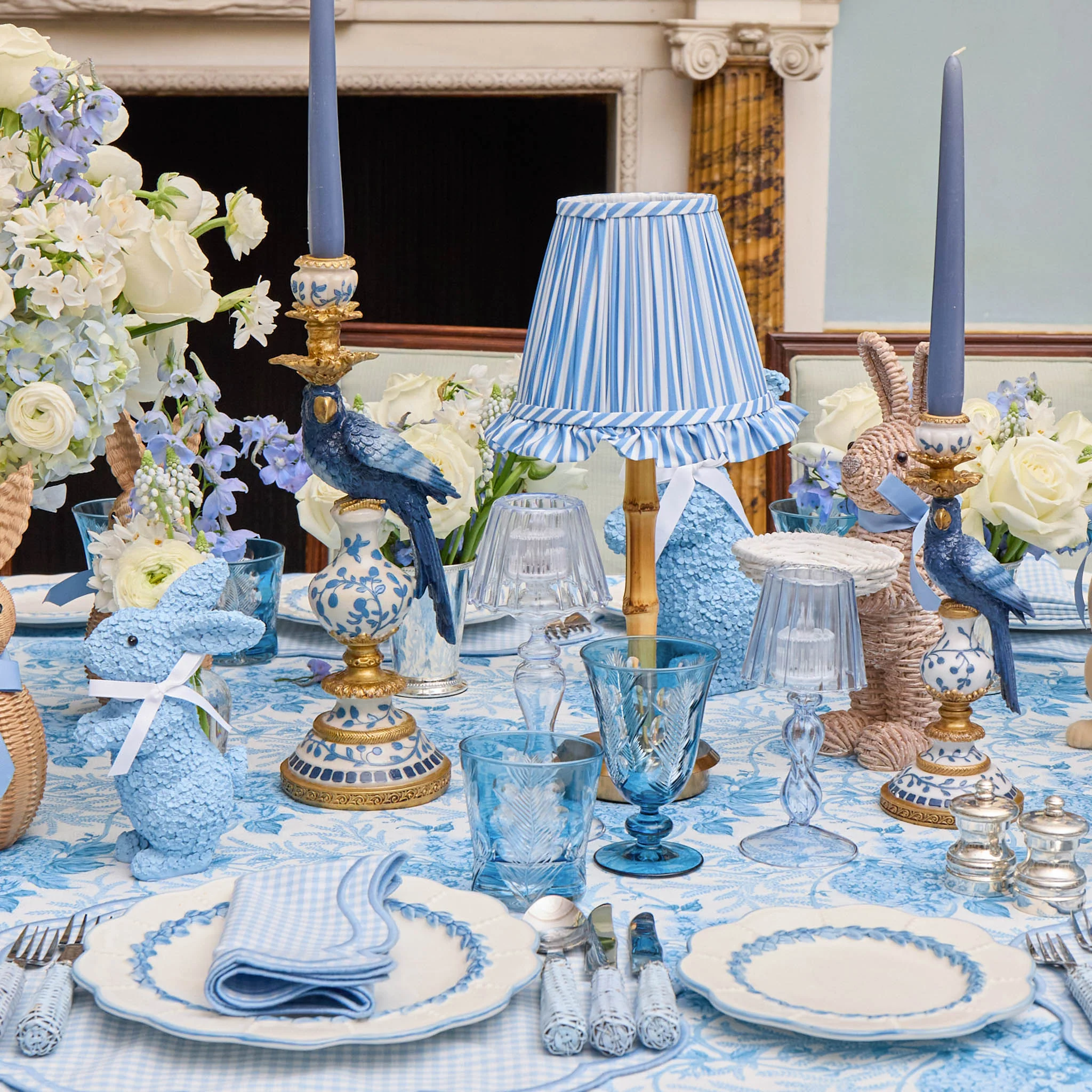 Blue Parrot Candle Holder Set - Image 11