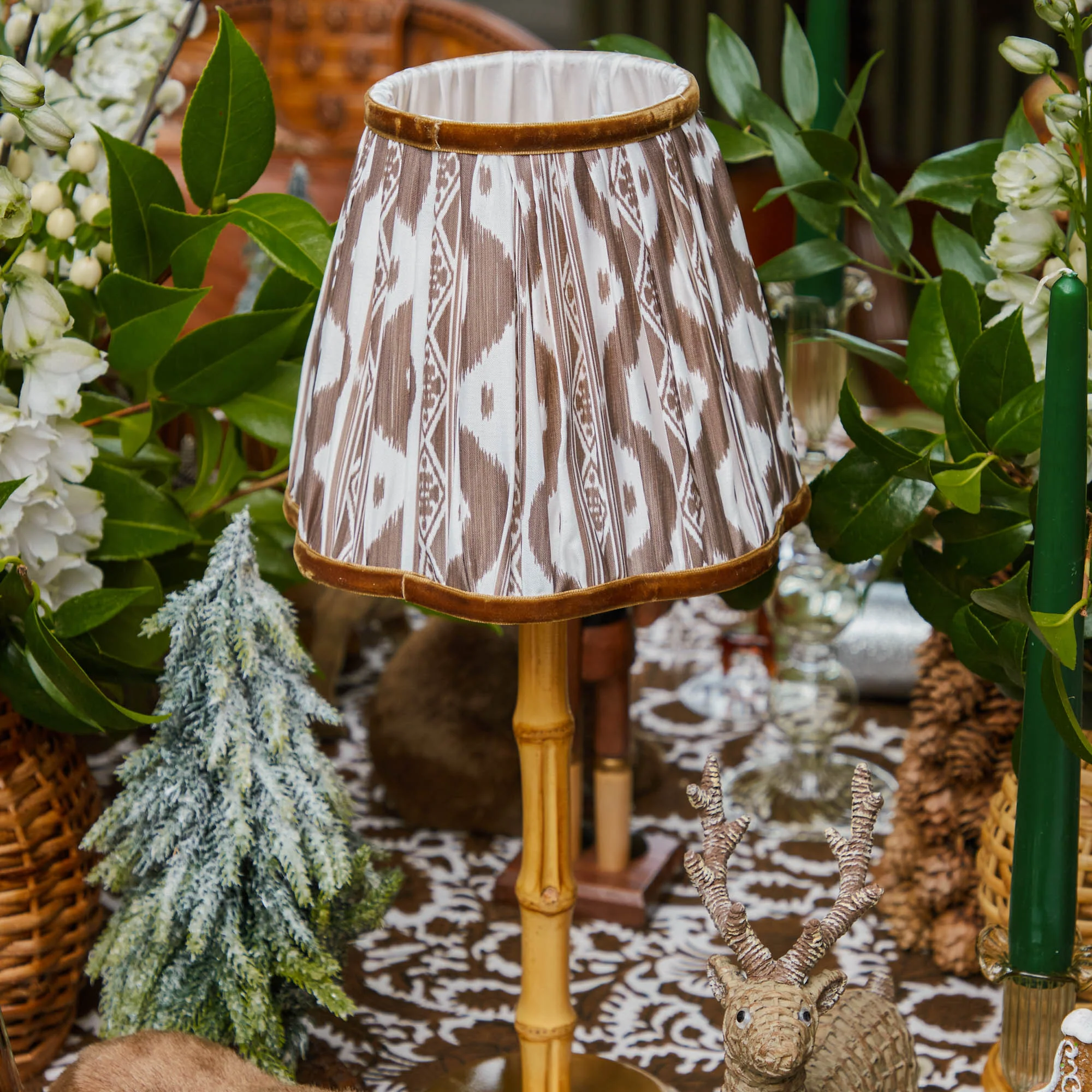 Chocolate Ikat Lampshade (18cm) - Image 8