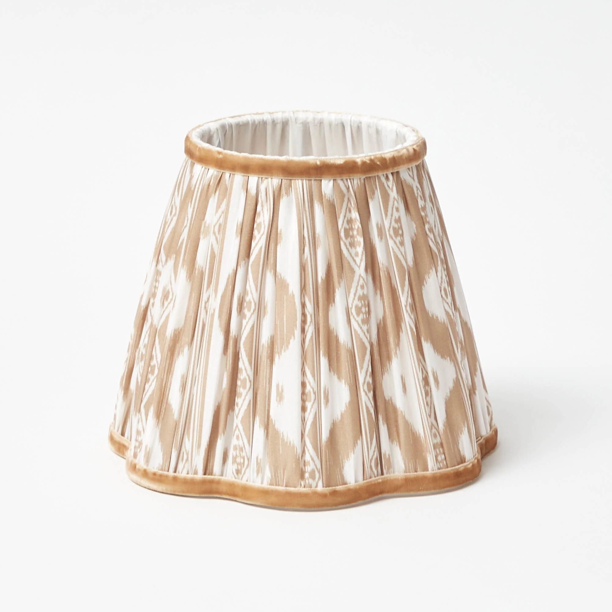 Square Rechargeable Lamp with Putty Ikat Shade (18cm) - Image 4