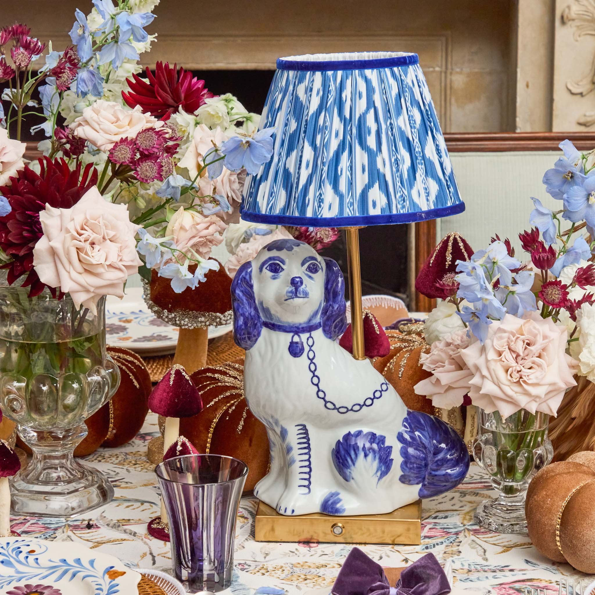 Cobalt Ikat Lampshade (22cm) - Image 8