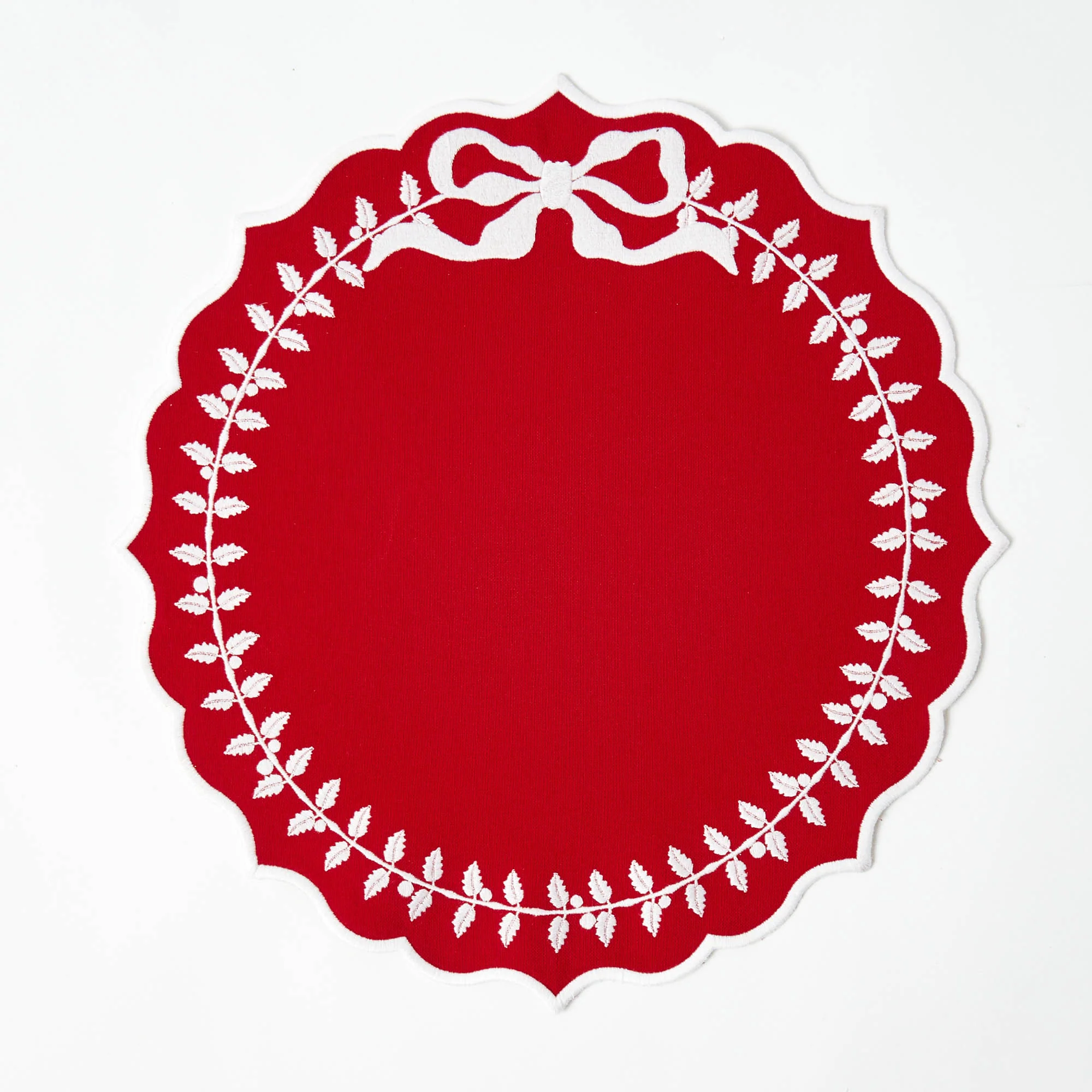 Red Bow Laurel Placemats (Set of 4) - Image 9