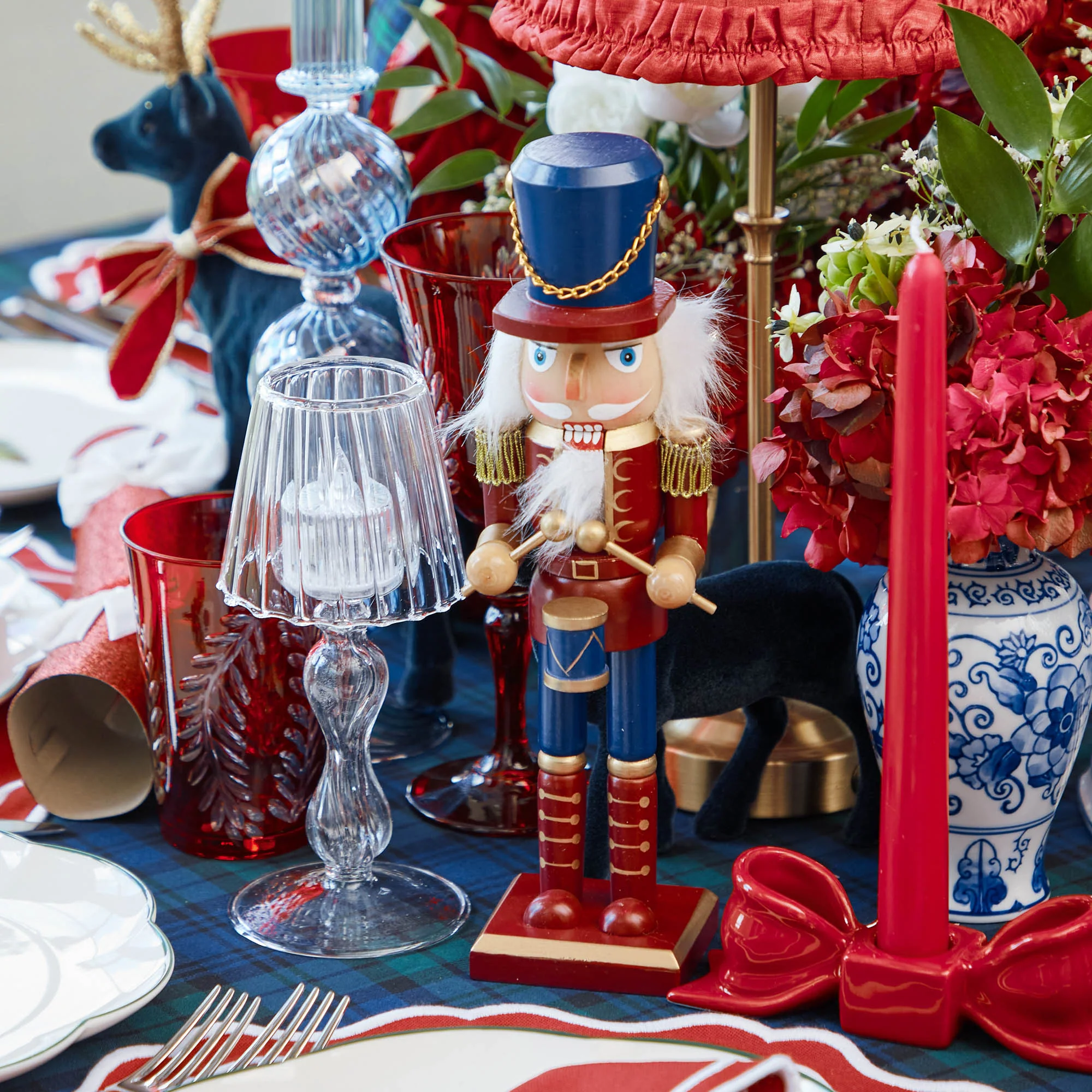 Red Ceramic Bow Candleholder (Pair) - Image 14