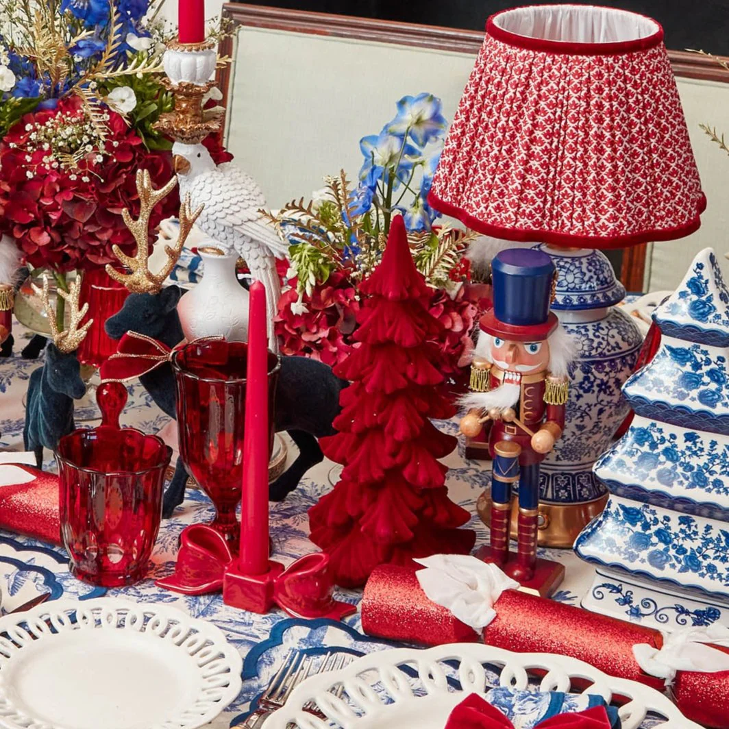 Red Ceramic Bow Candleholder (Pair) - Image 8