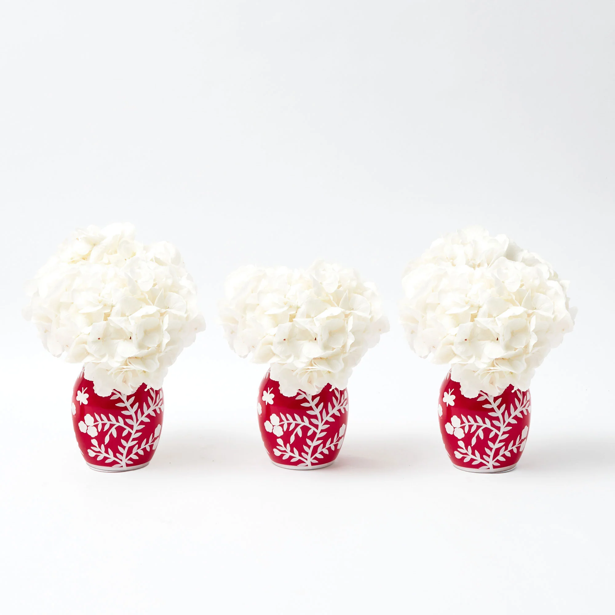 Red Hand Painted Tole Bud Vases (Set of 3) - Image 4