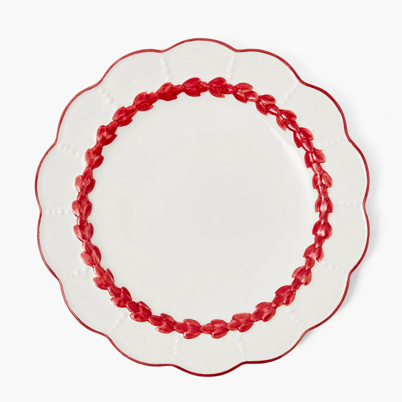 Red Laurel Dinner Plate - Image 7