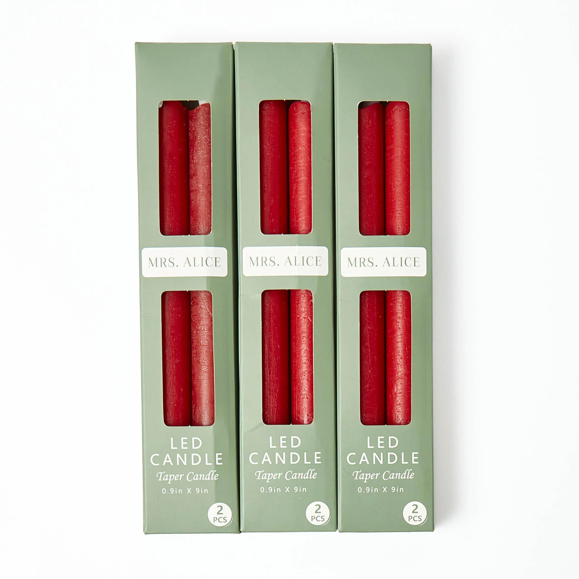 Red LED Dinner Candles (Set of 6) - Image 4