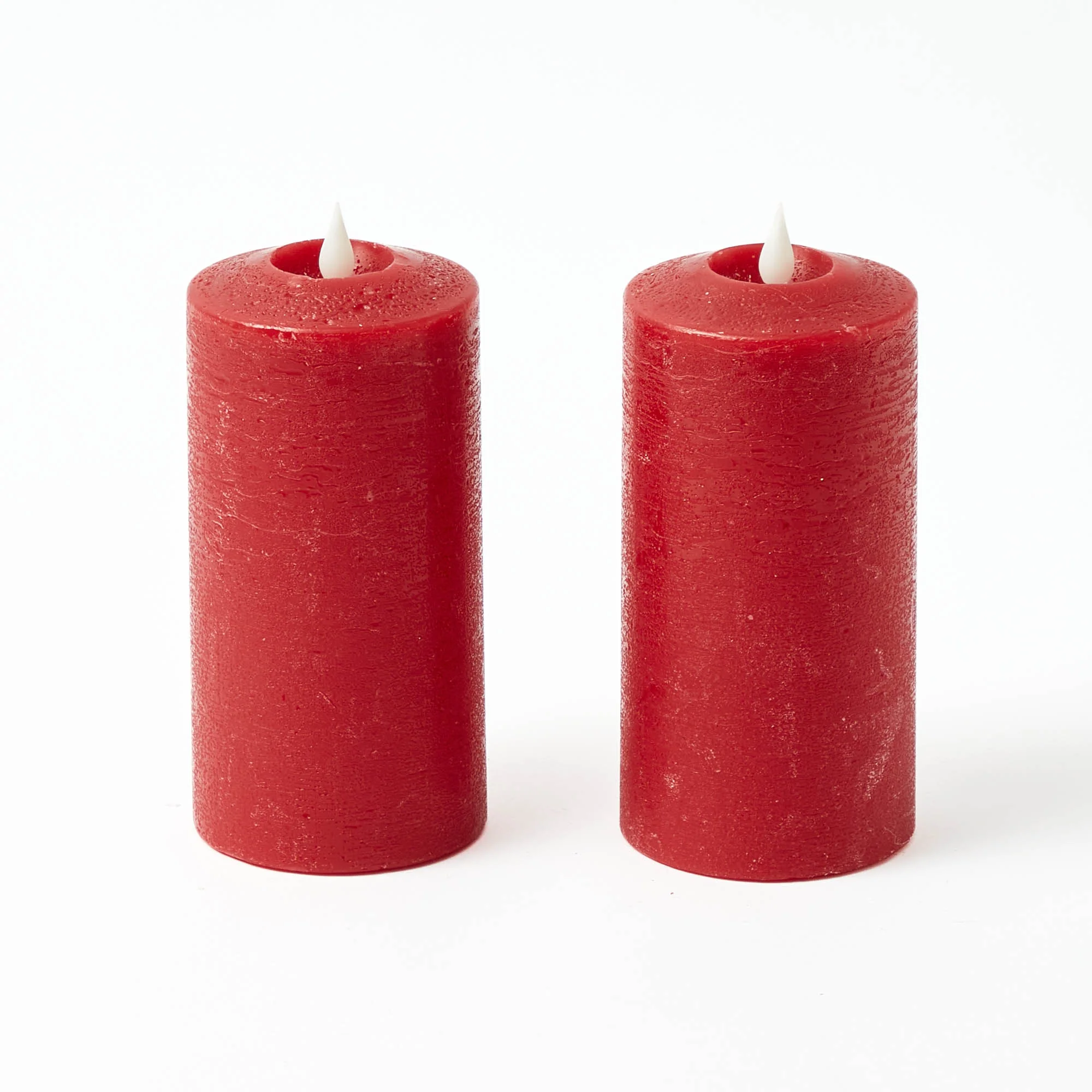 Red LED Pillar Candles (Pair) - 15cm - Image 7