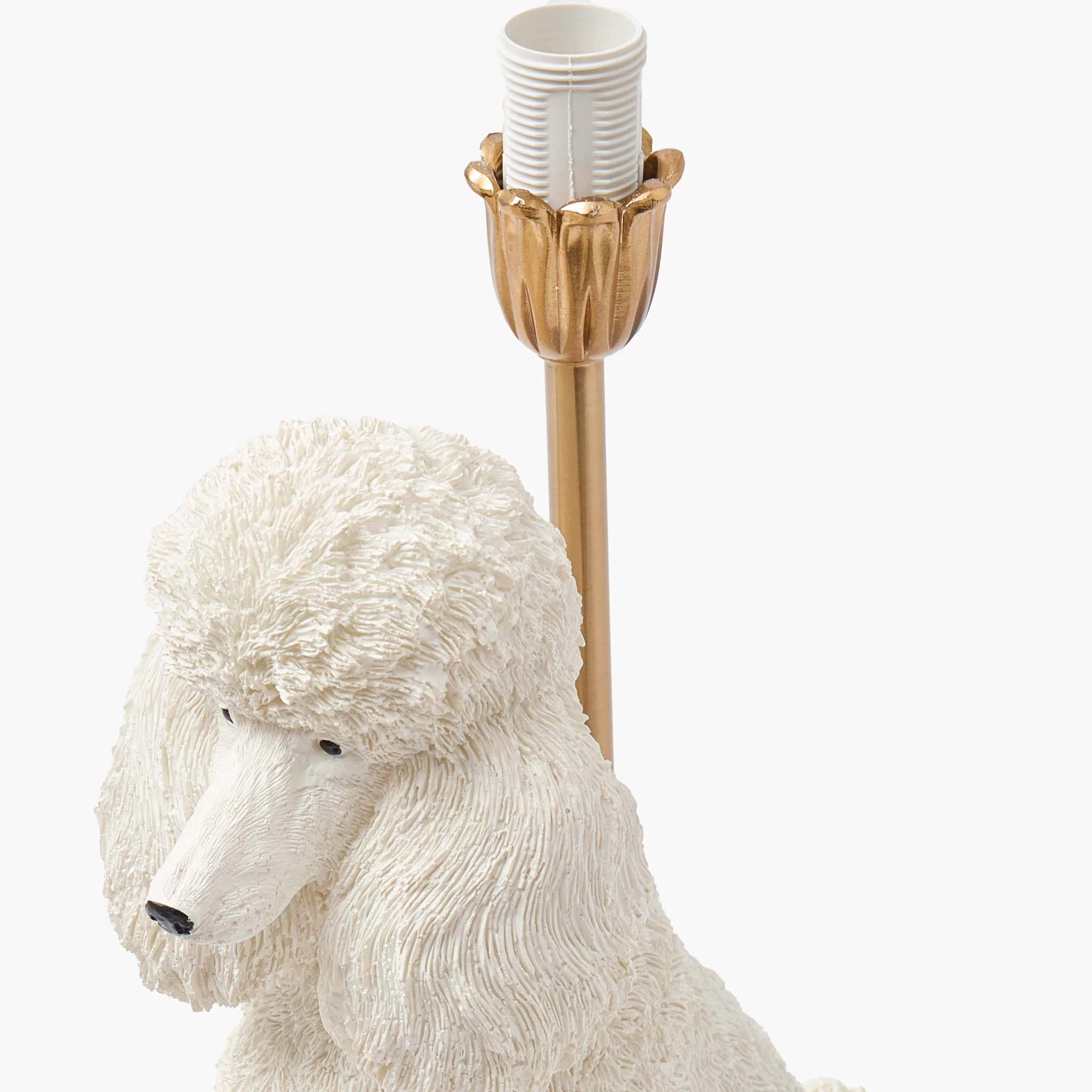 Red Ribboned Fifi Poodle Rechargeable Lamp with Pink & Red Lotus Bow Shade (18cm) - Image 6