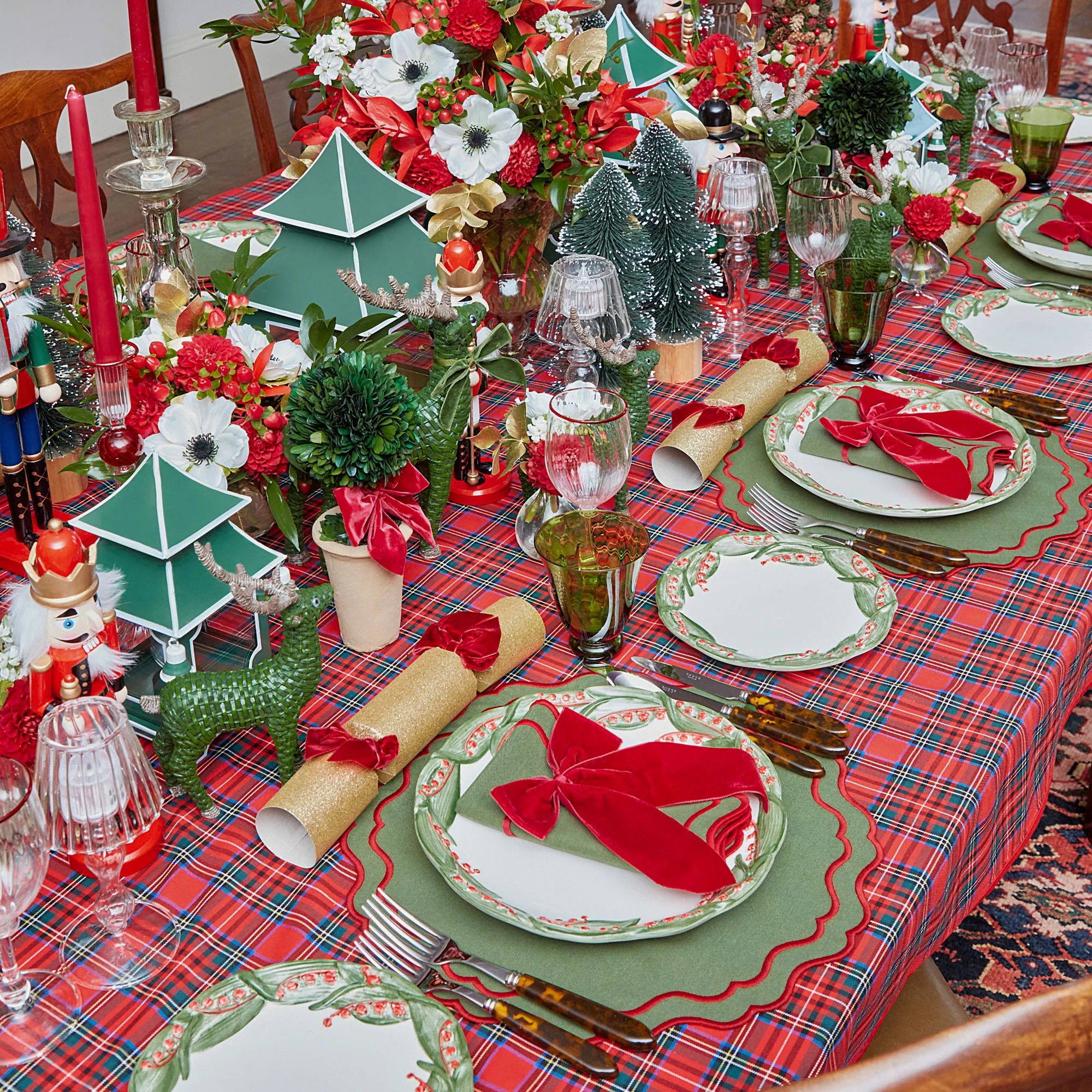 Red Ribboned Potted Boxwood Ball (Pair) - Image 5