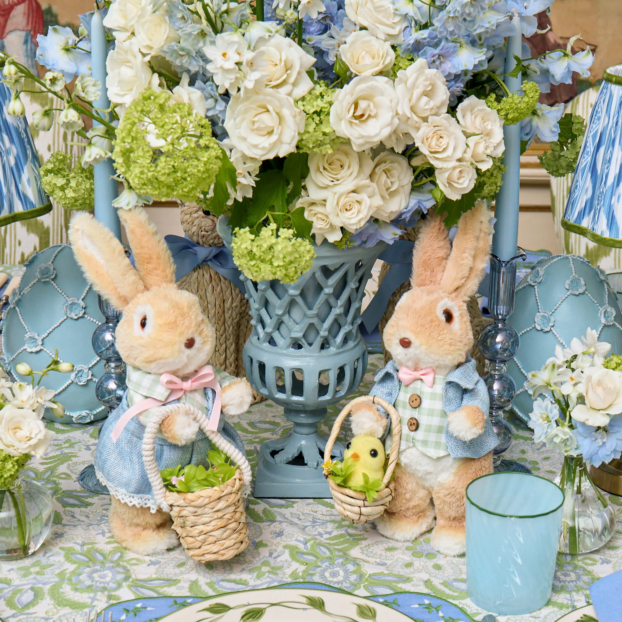 Mr. & Mrs. Rabbit in Blue (Pair) - Image 2