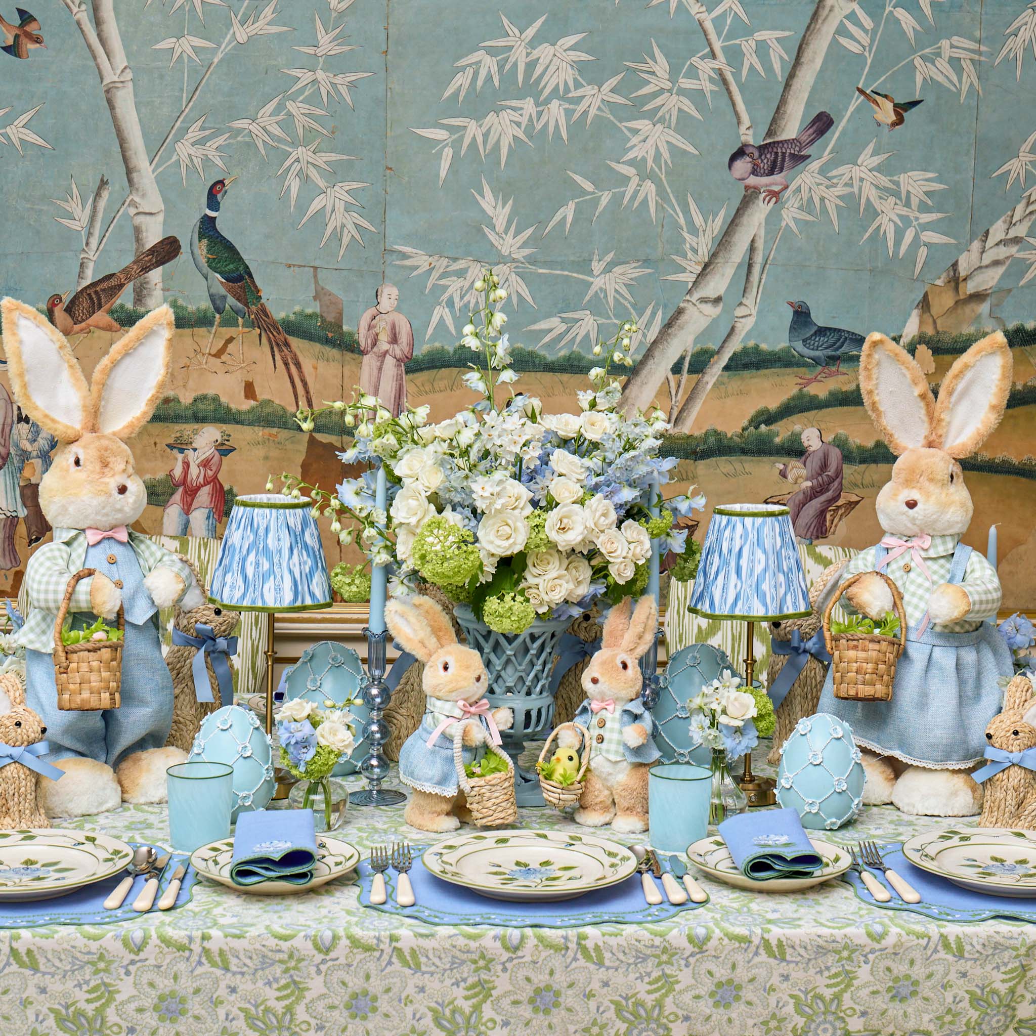 Mr. & Mrs. Rabbit in Blue (Pair) - Image 8