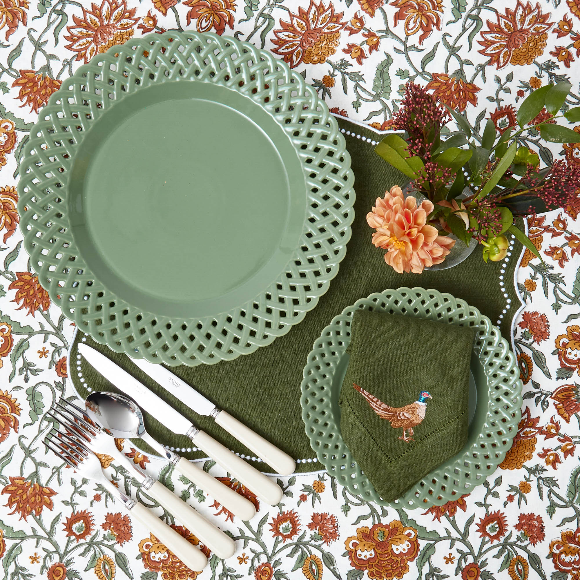 Sage Basketweave Dinner Plates (Set of 4) - Image 18