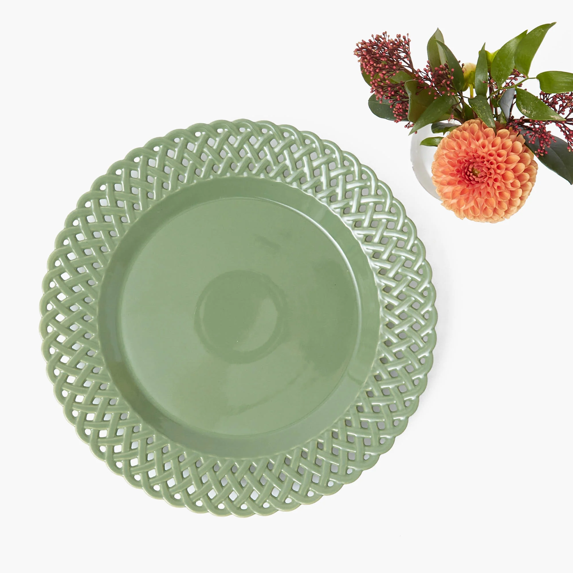 Sage Basketweave Dinner Plates (Set of 4) - Image 26