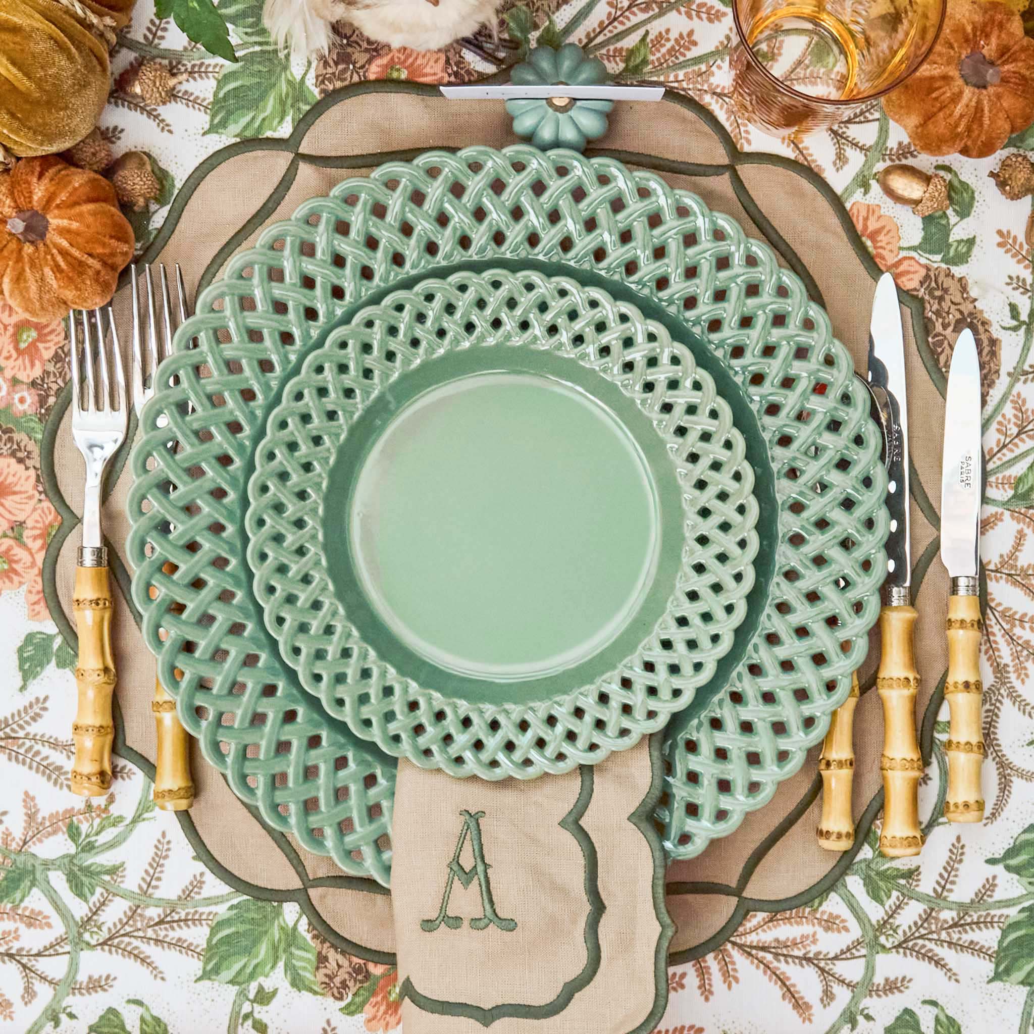 Sage Basketweave Starter Plate - Image 2