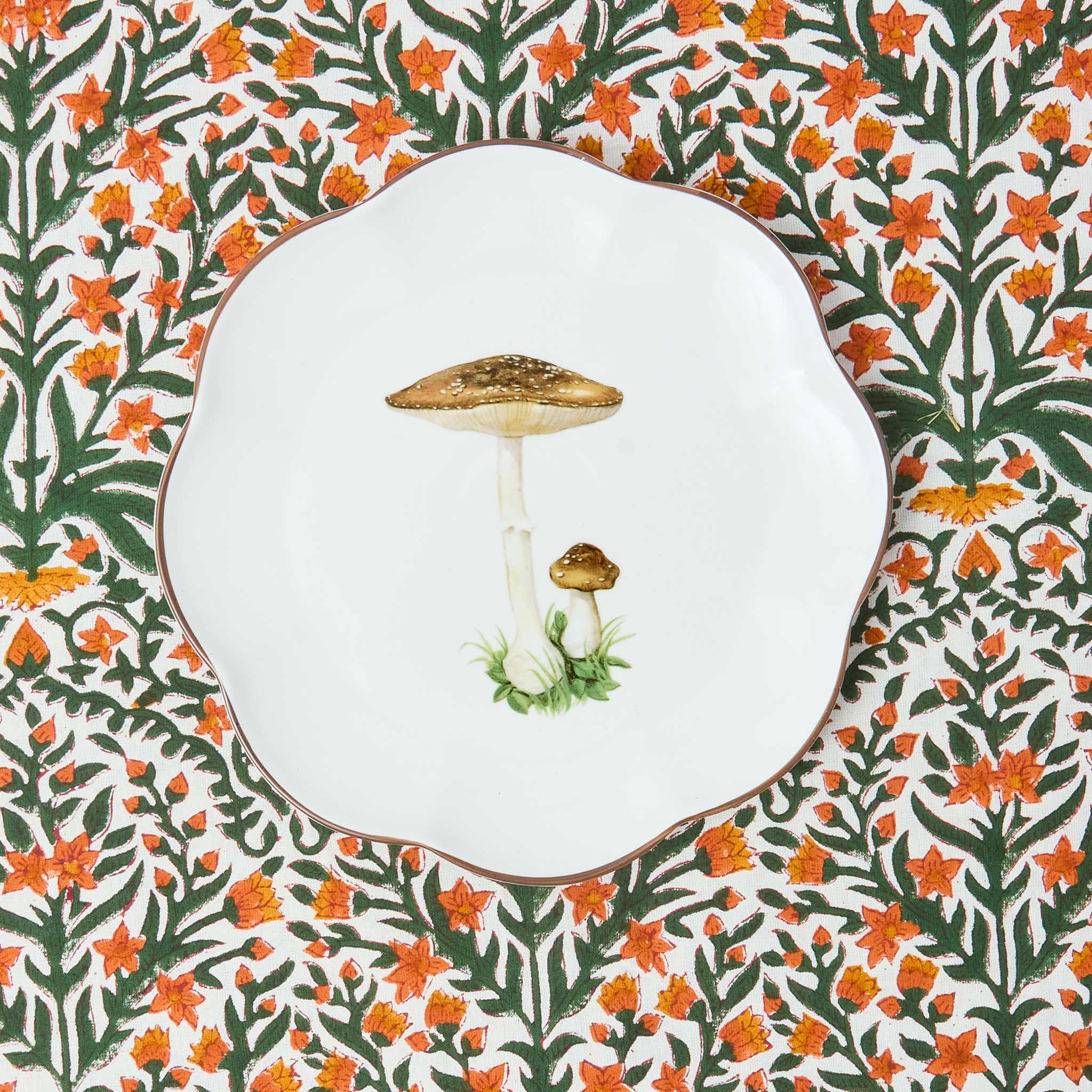 Scalloped Mushroom Starter Plate (Brown) - Image 7