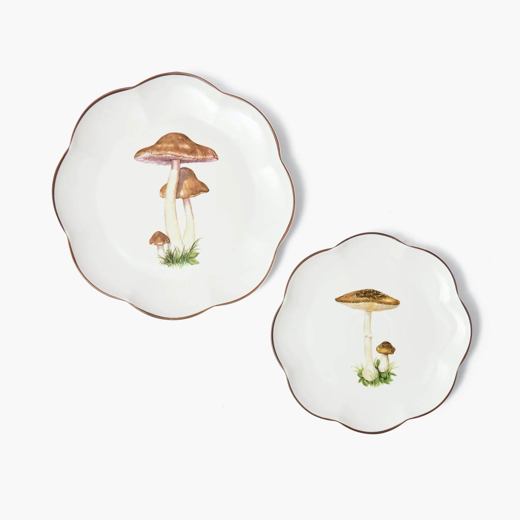 Scalloped Mushroom Starter Plate (Brown) - Image 9
