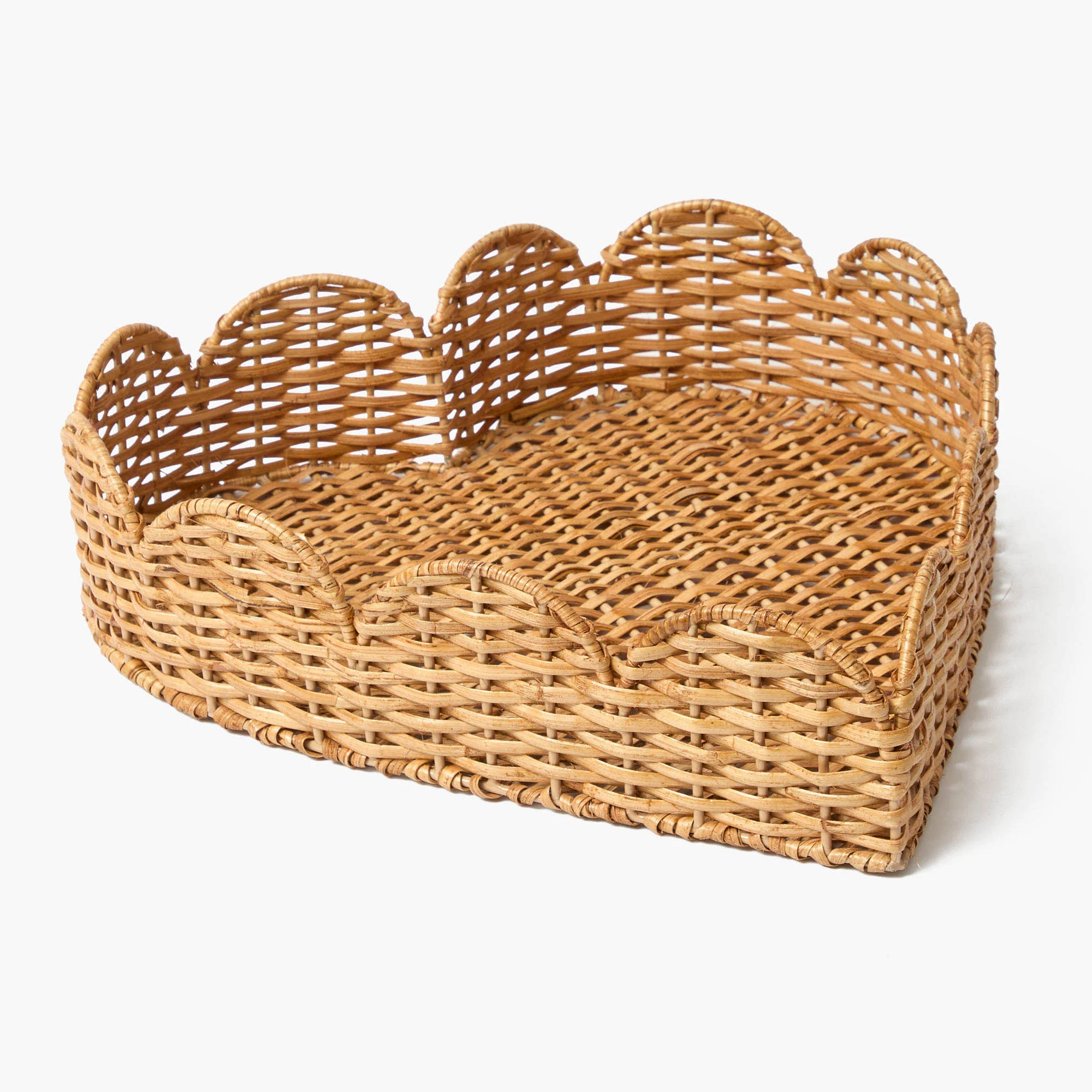 Scalloped Heart Rattan Tray - Image 4