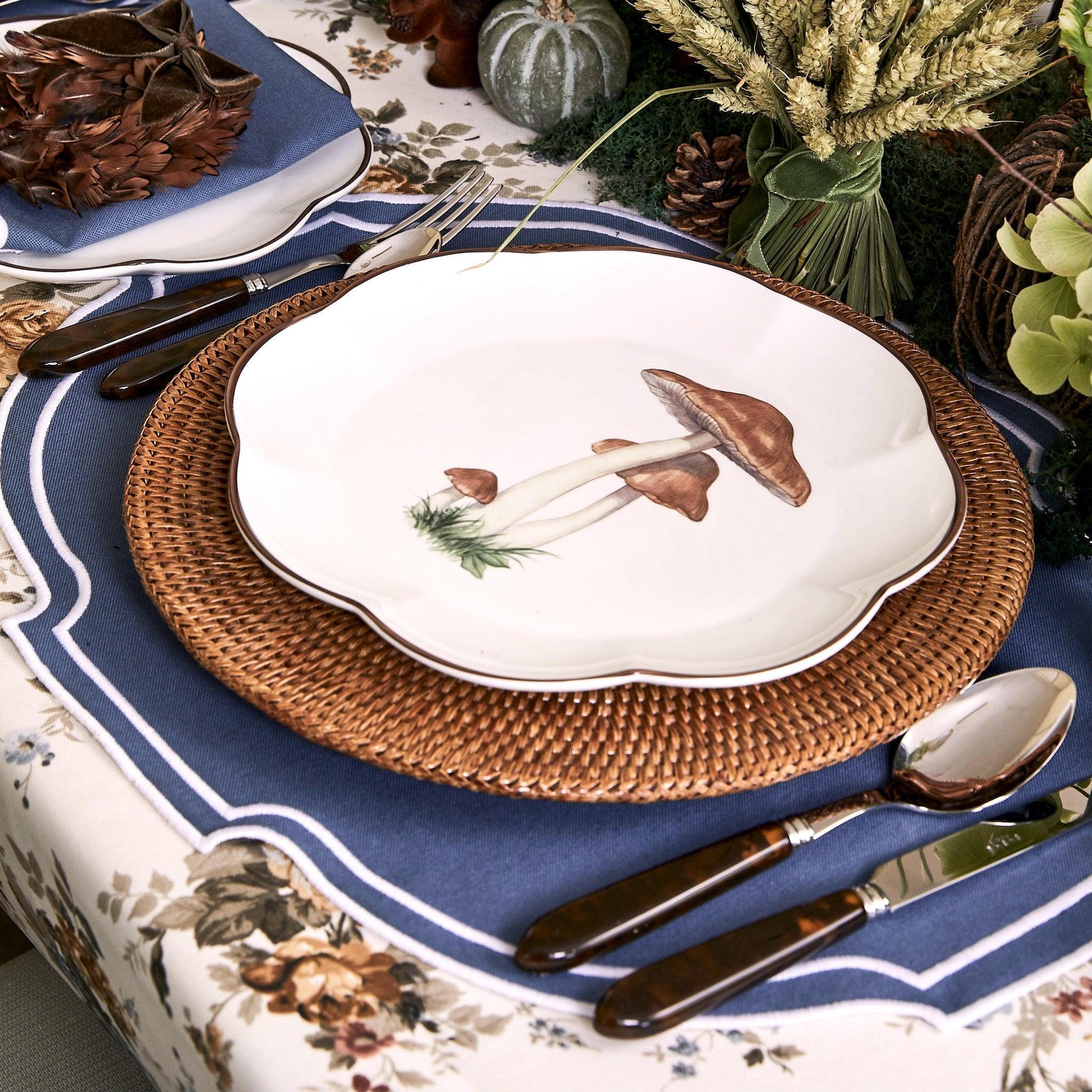 Scalloped Mushroom Dinner Plate - Image 32