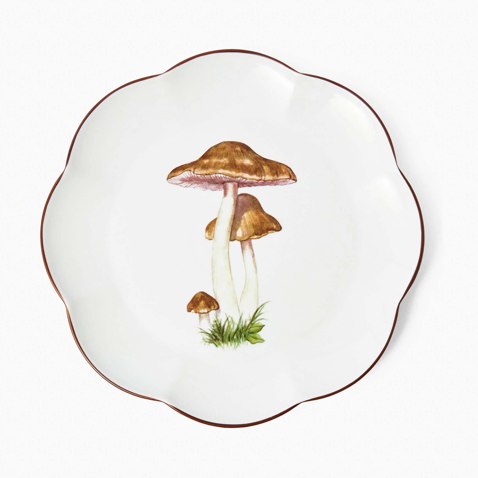Scalloped Mushroom Dinner Plate - Image 9