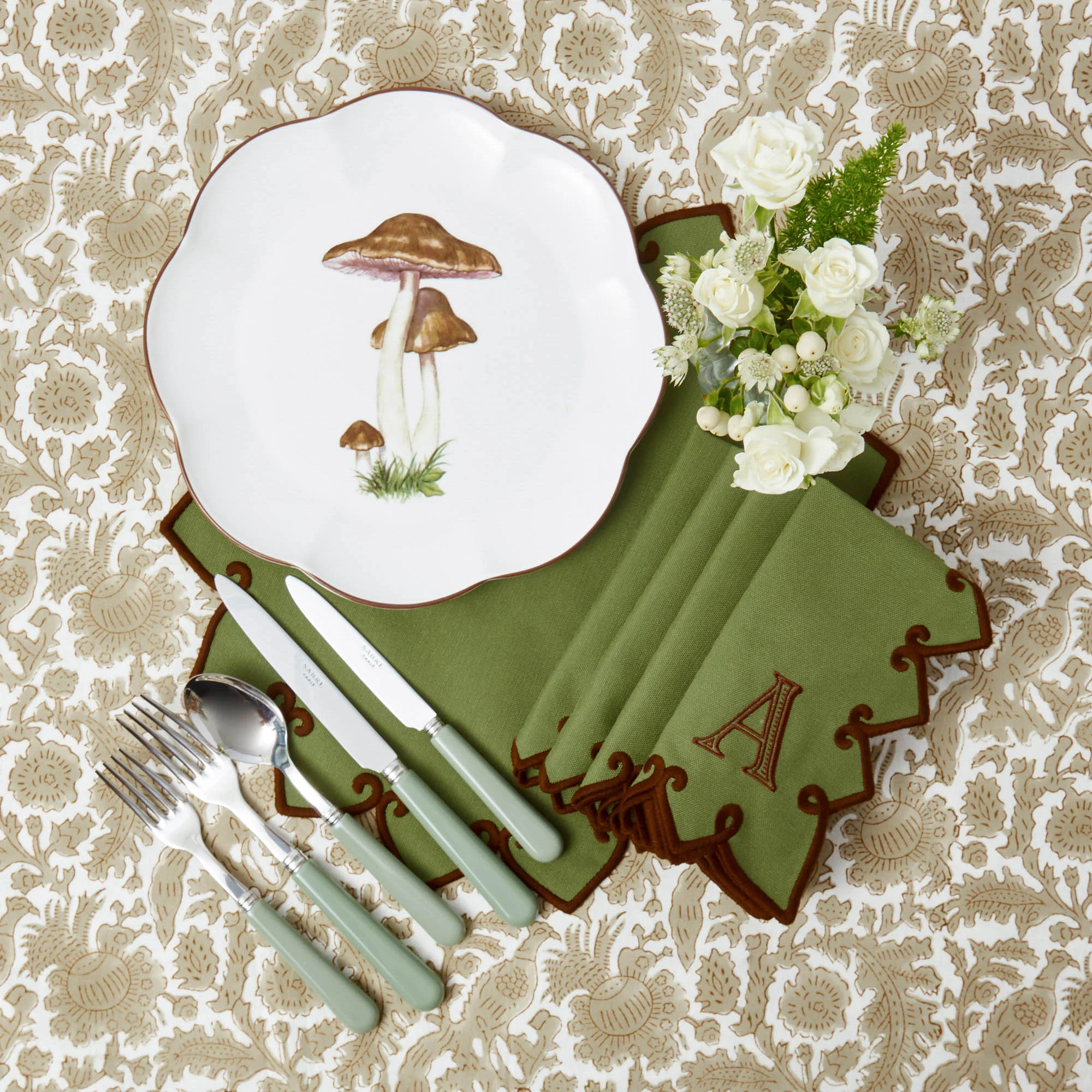 Scalloped Mushroom Dinner Plate - Image 16