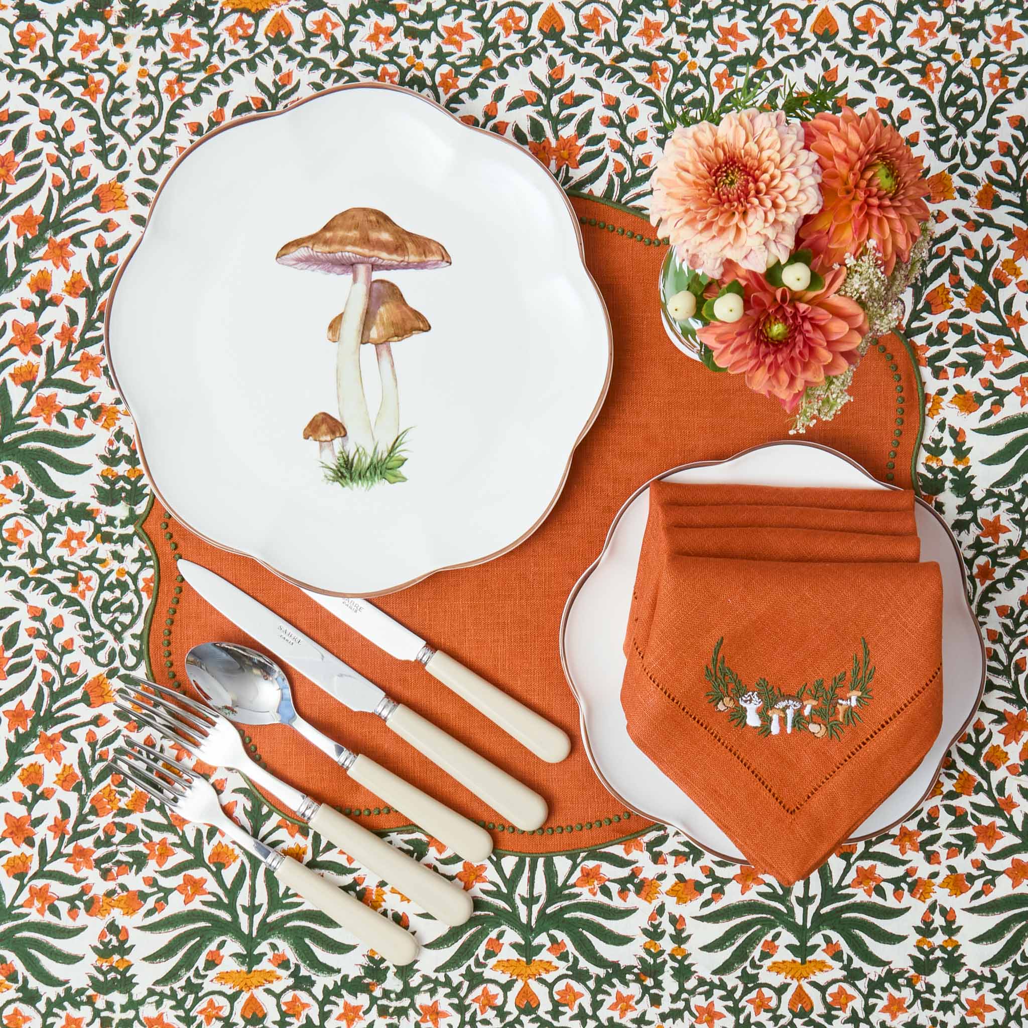 Burnt Orange Ethel Tablecloth - Image 8