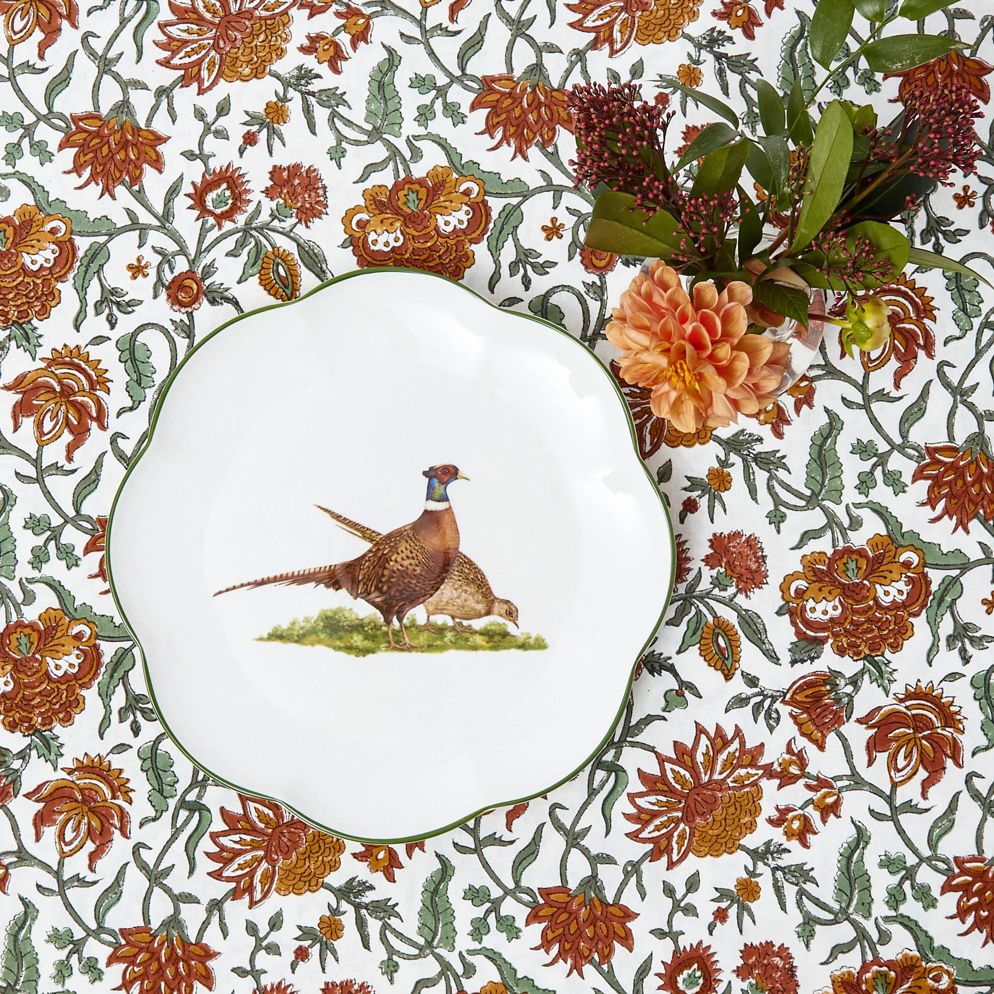 Scalloped Pheasant Dinner Plate - Image 19