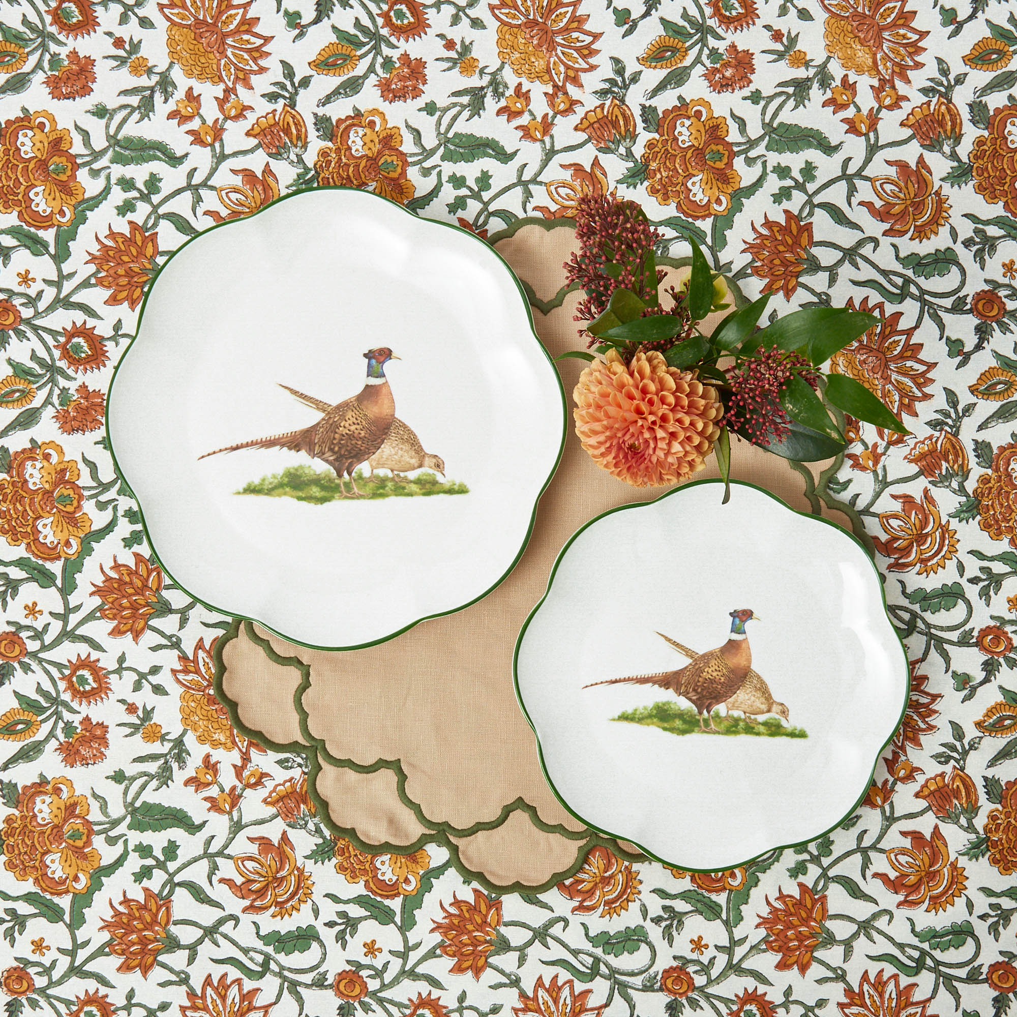 Scalloped Pheasant Dinner Plate - Image 20