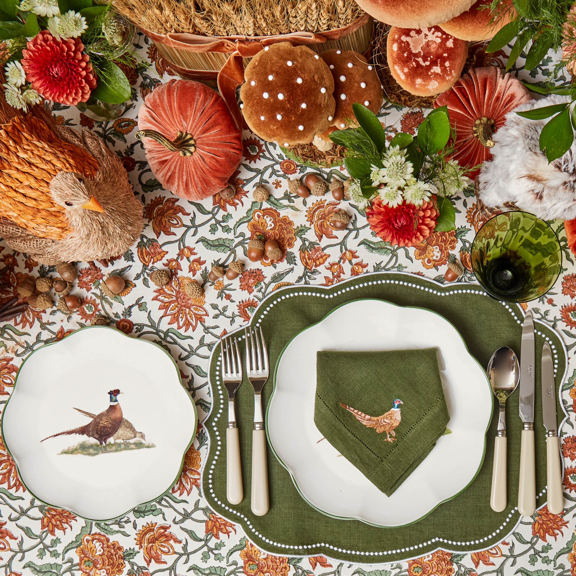 Scalloped Pheasant Starter Plates (Set of 4) - Image 12
