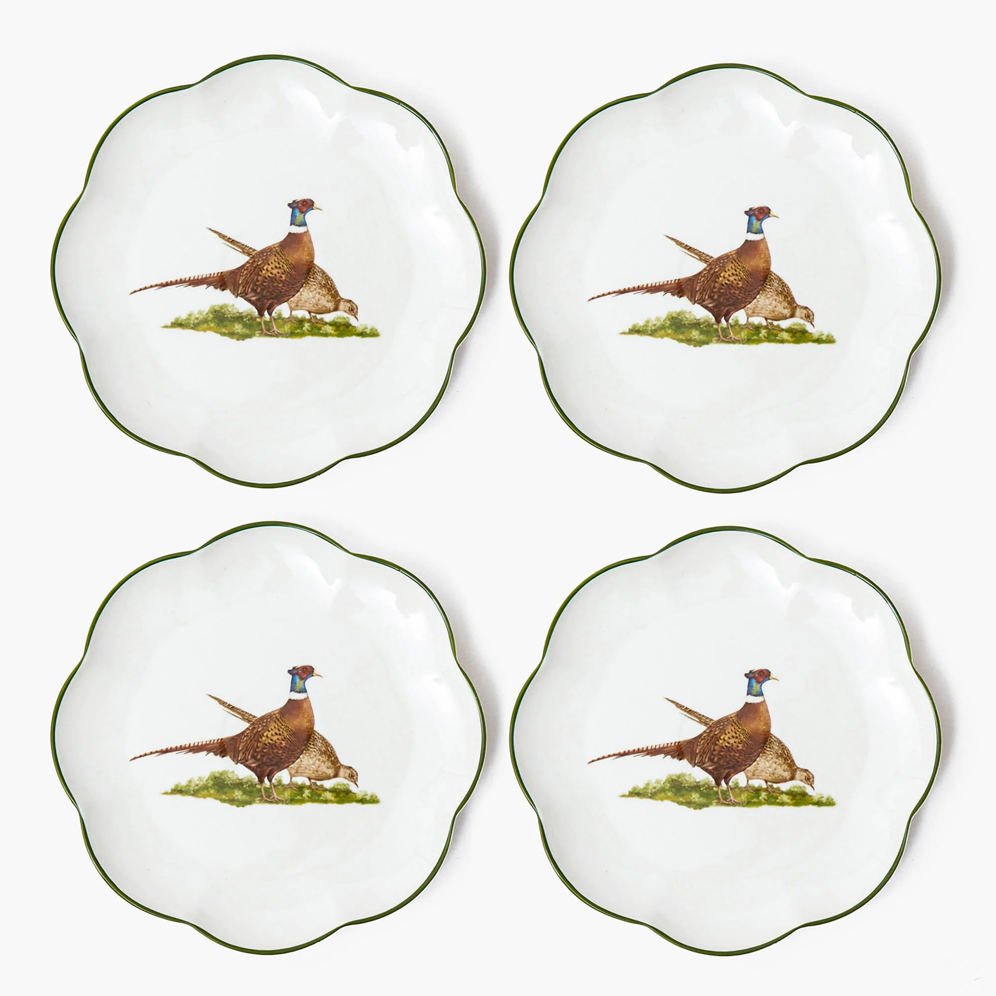 Scalloped Pheasant Starter Plates (Set of 4) - Image 22