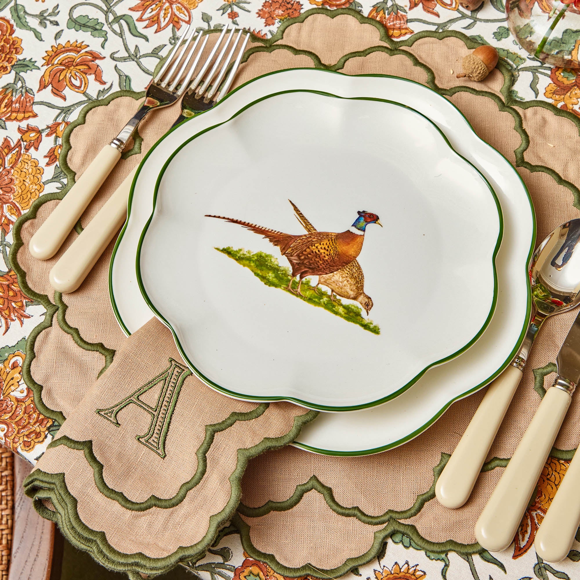 Sand & Green Lily Placemats (Set of 4) - Image 4