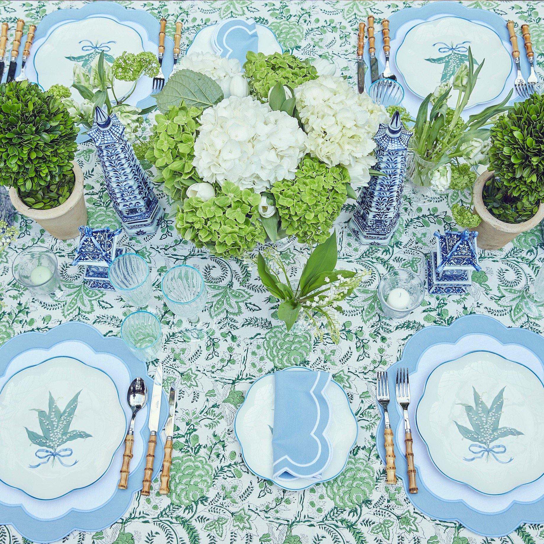 Serena Appliqué Blue Placemats (Set of 4) - Image 10