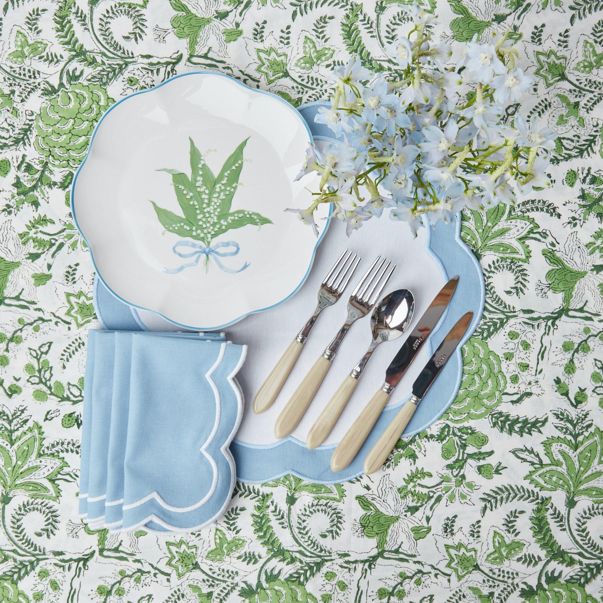 Serena Appliqué Blue Placemats (Set of 4) - Image 12