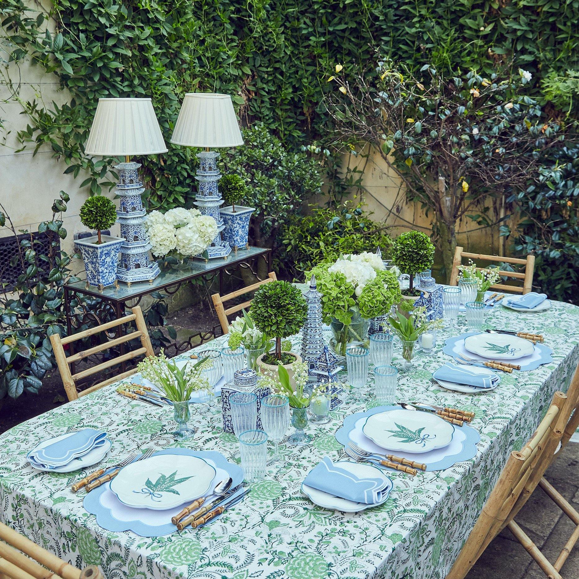 Serena Appliqué Blue Placemats (Set of 4) - Image 9