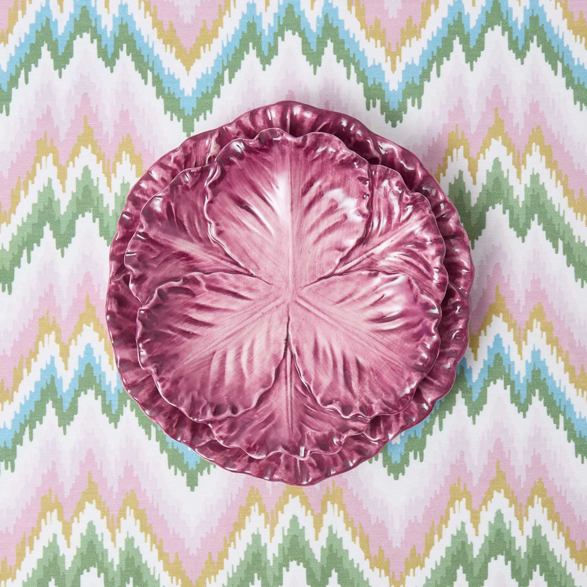 Aubergine Serena Cabbage Dinner & Starter Plates (Set of 8) - Image 21