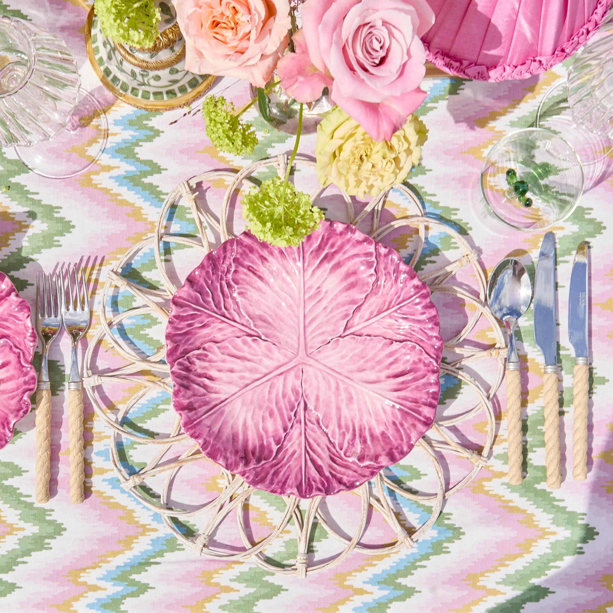 Aubergine Serena Cabbage Dinner Plates (Set of 4) - Image 19