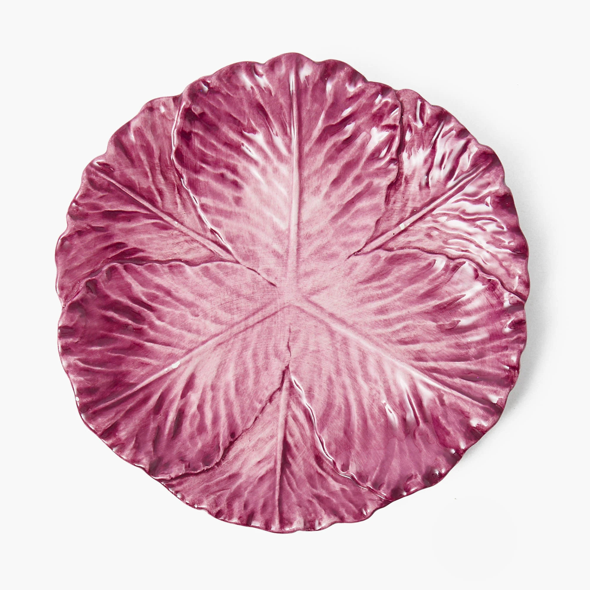 Aubergine Serena Cabbage Dinner Plates (Set of 4) - Image 9