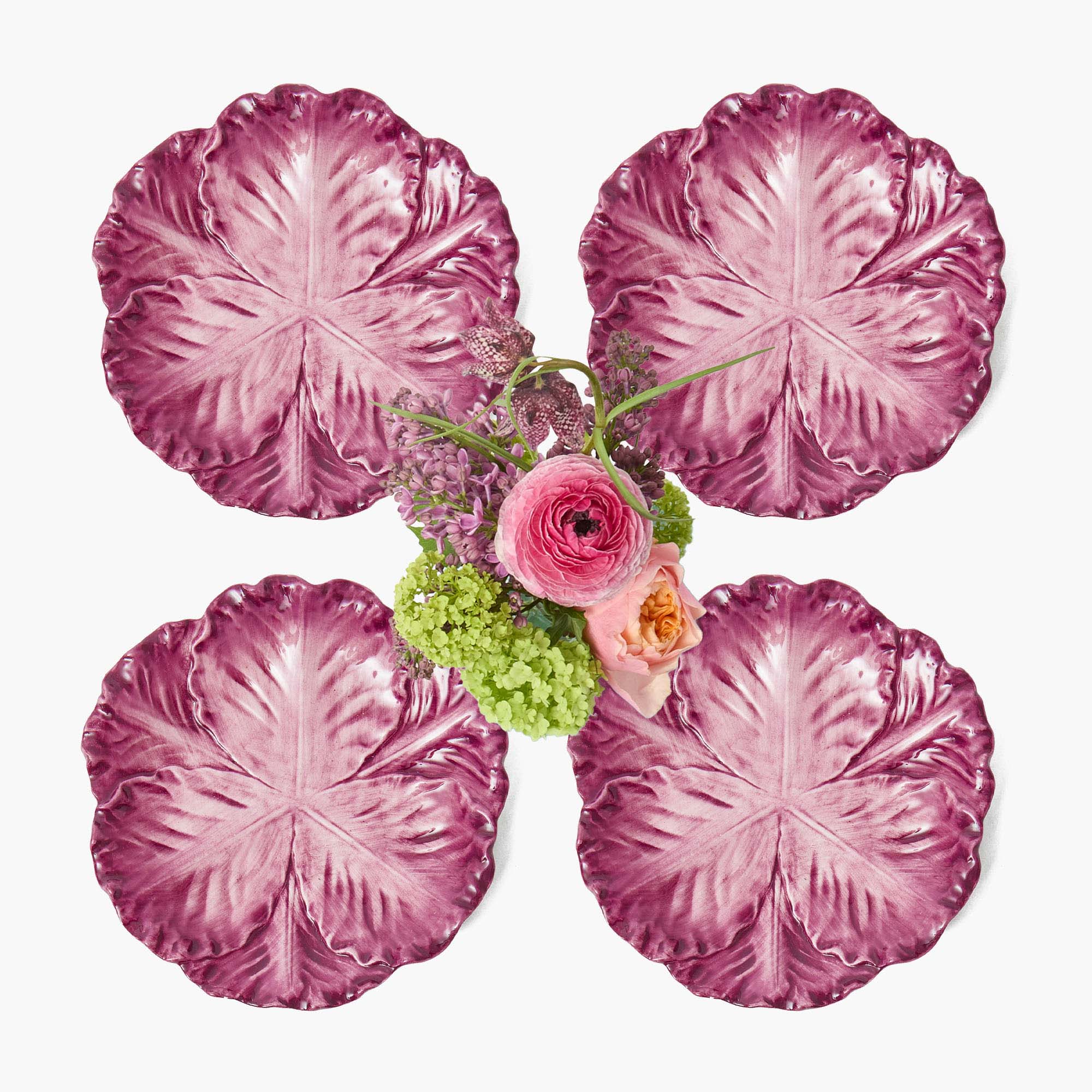 Aubergine Serena Cabbage Starter Plates (Set of 4) - Image 14