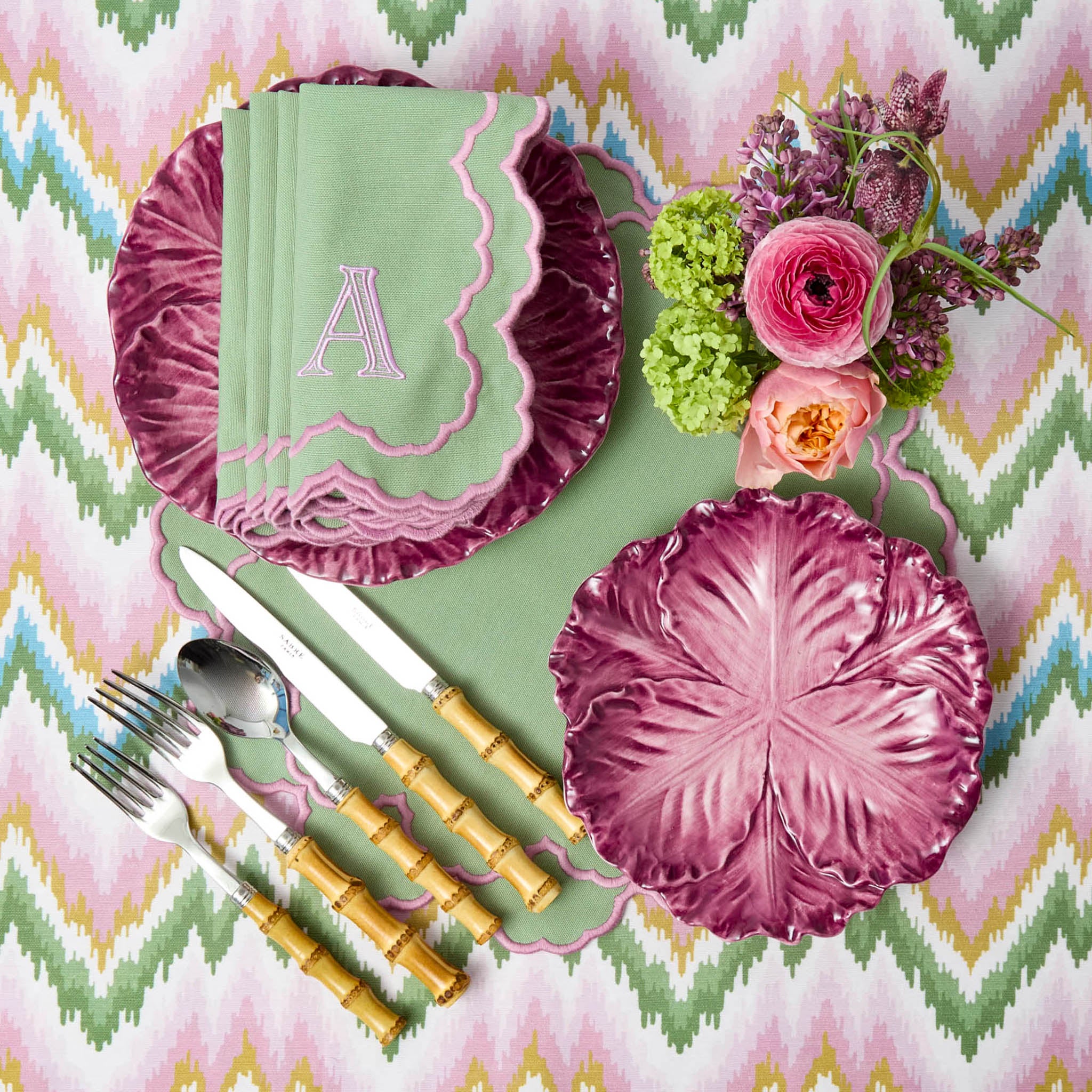 Aubergine Serena Cabbage Starter Plates (Set of 4) - Image 17