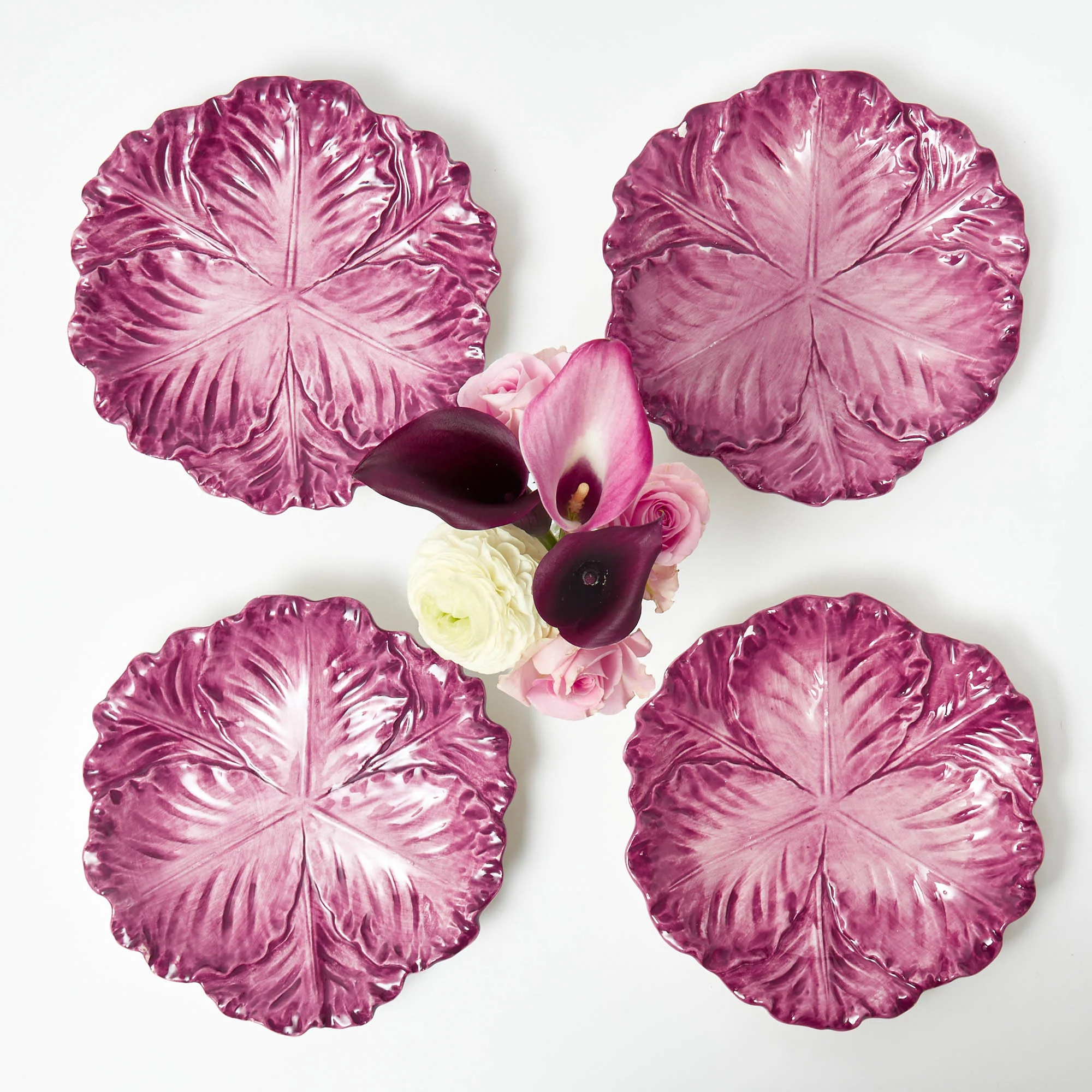Aubergine Serena Cabbage Starter Plates (Set of 4) - Image 21