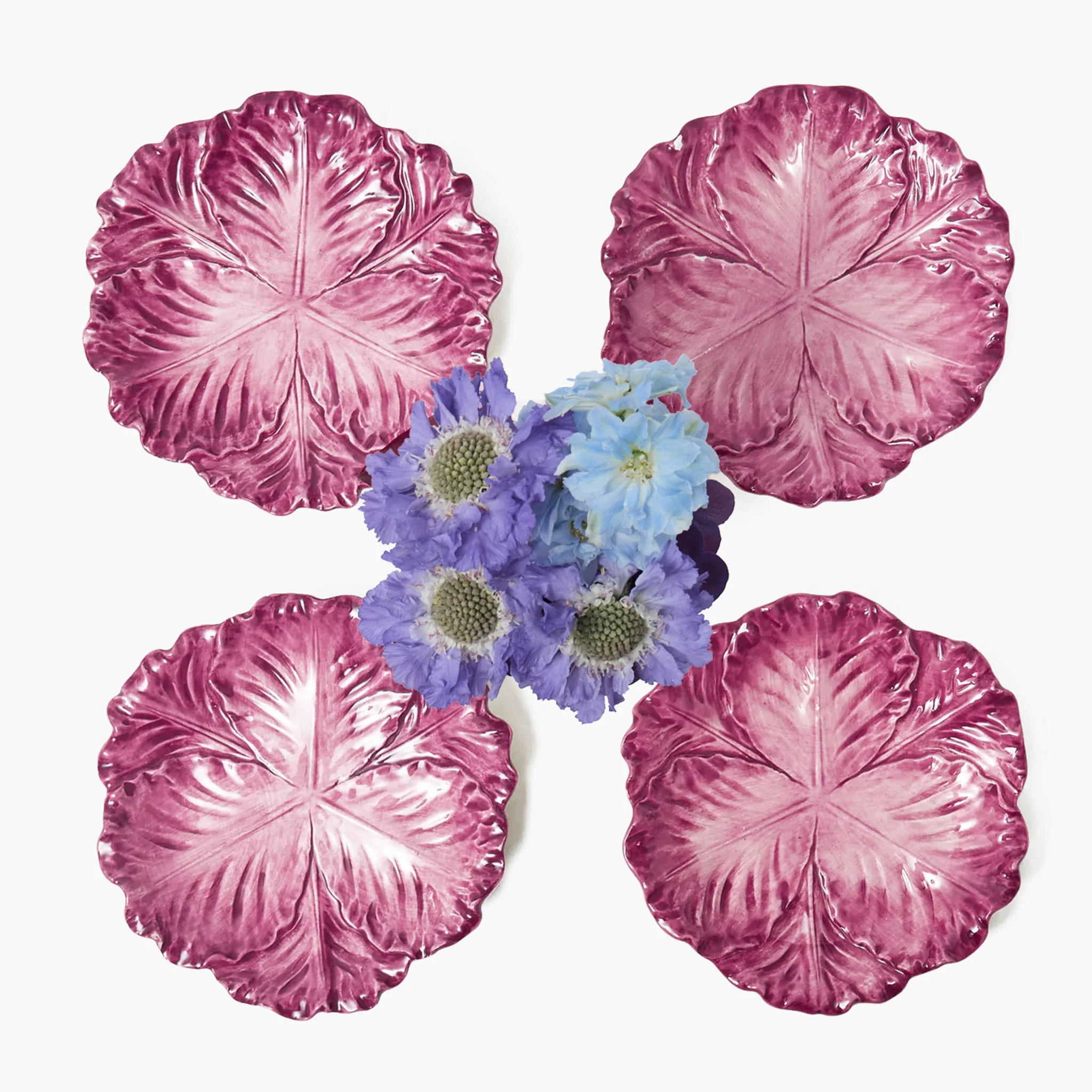 Aubergine Serena Cabbage Starter Plates (Set of 4) - Image 8