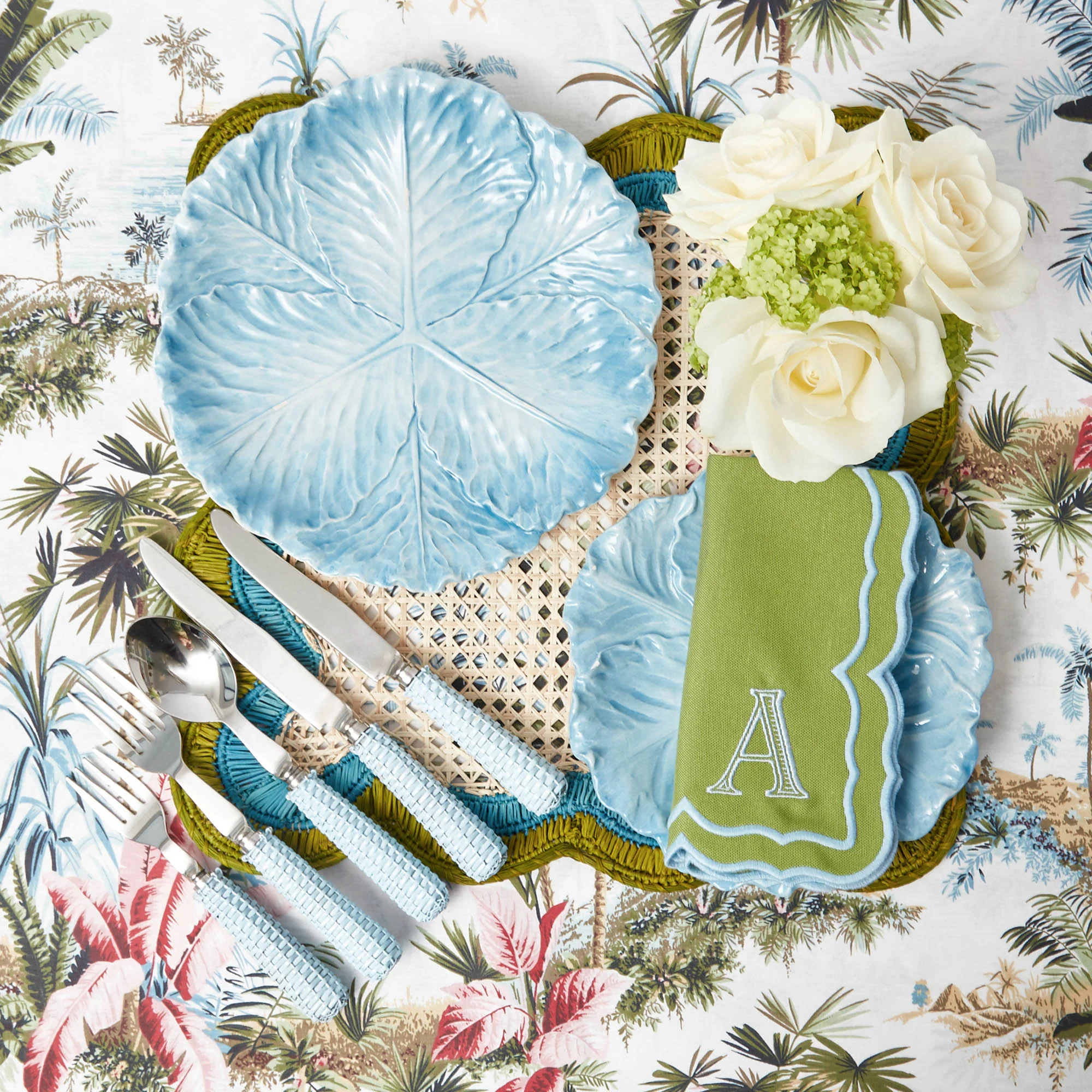 Blue Serena Cabbage Dinner Plate - Image 12