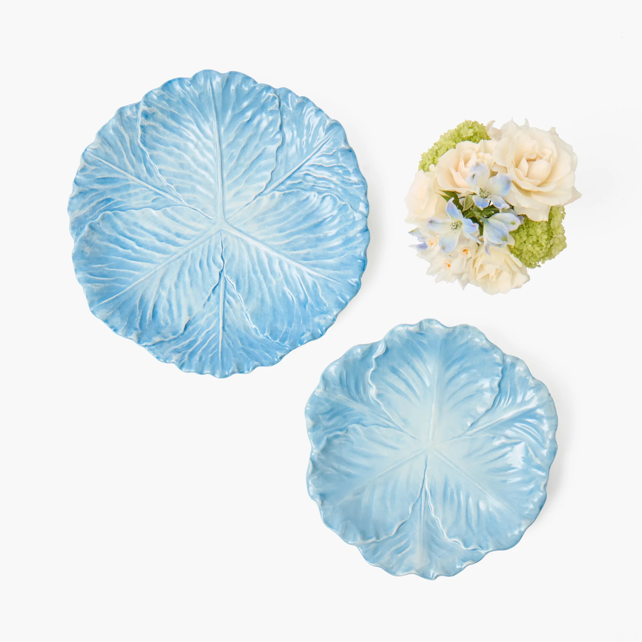 Blue Serena Cabbage Starter Plates (Set of 4) - Image 5