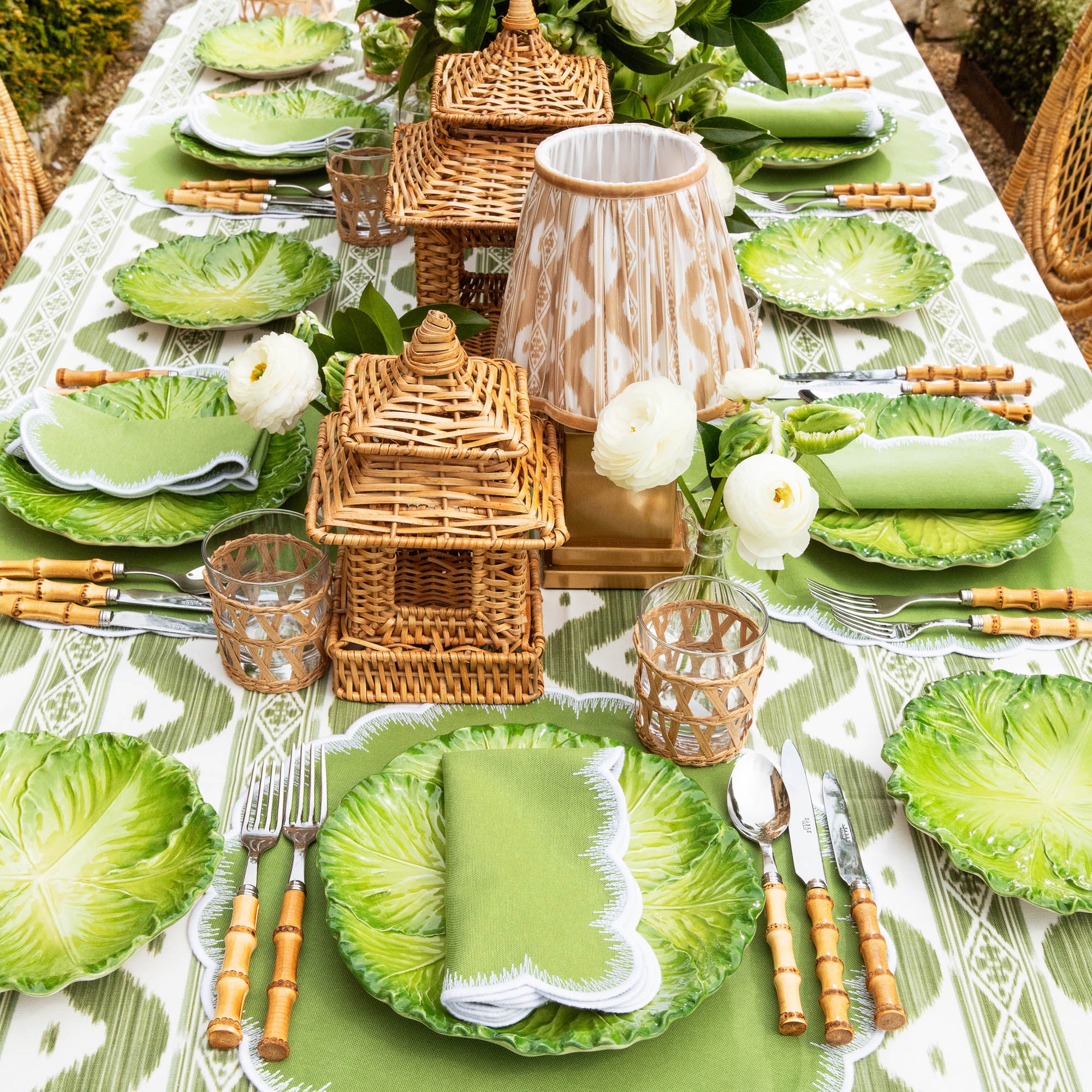 Green Serena Cabbage Dinner Plates (Set of 4) - Image 19