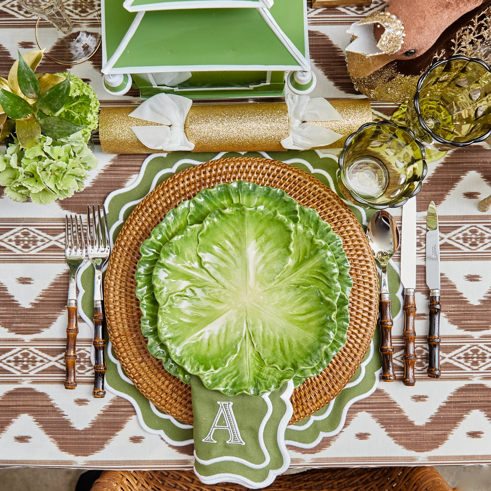 Serena Green Cabbage Dinner & Starter Plates (Set of 8) - Image 14