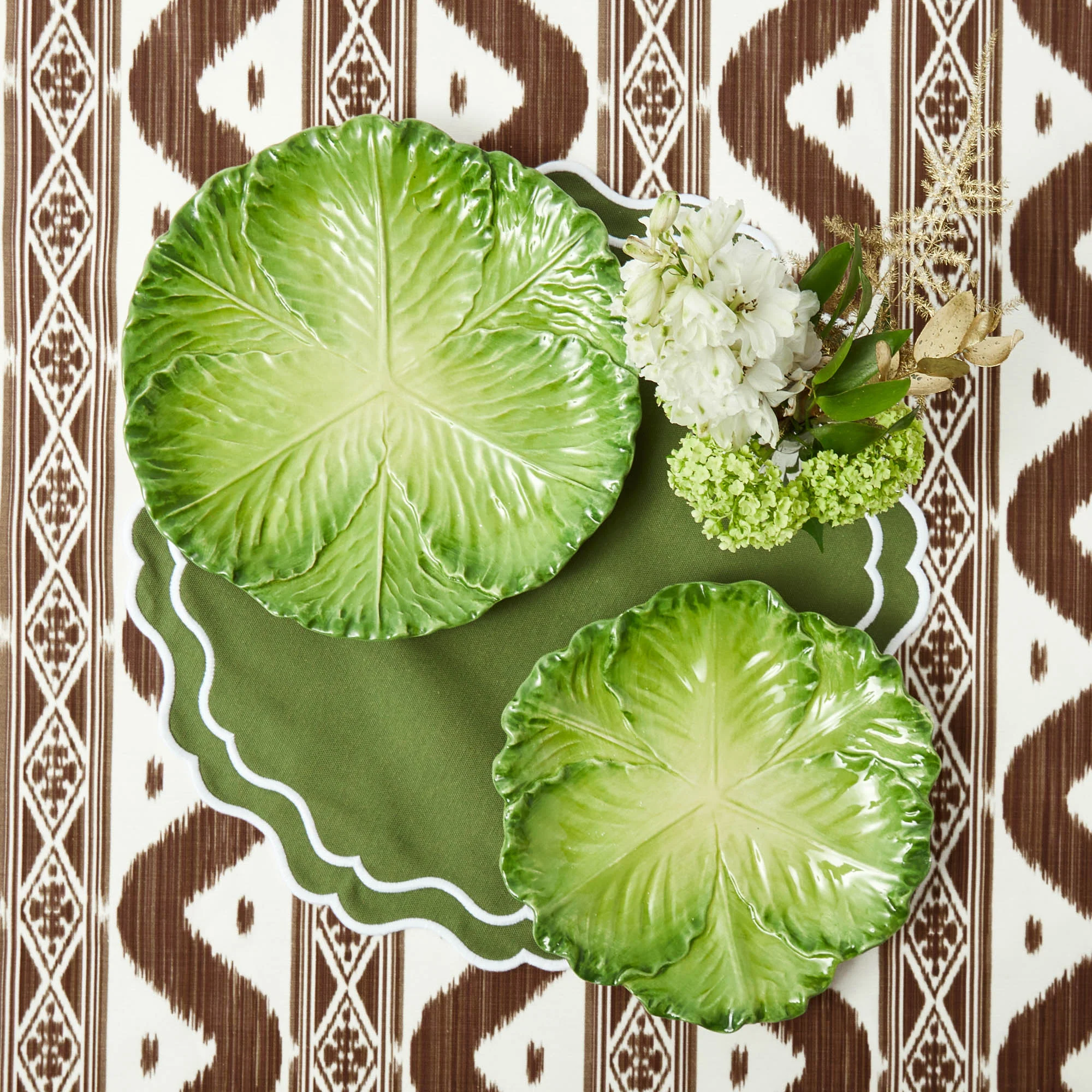 Green Serena Cabbage Dinner Plate - Image 15