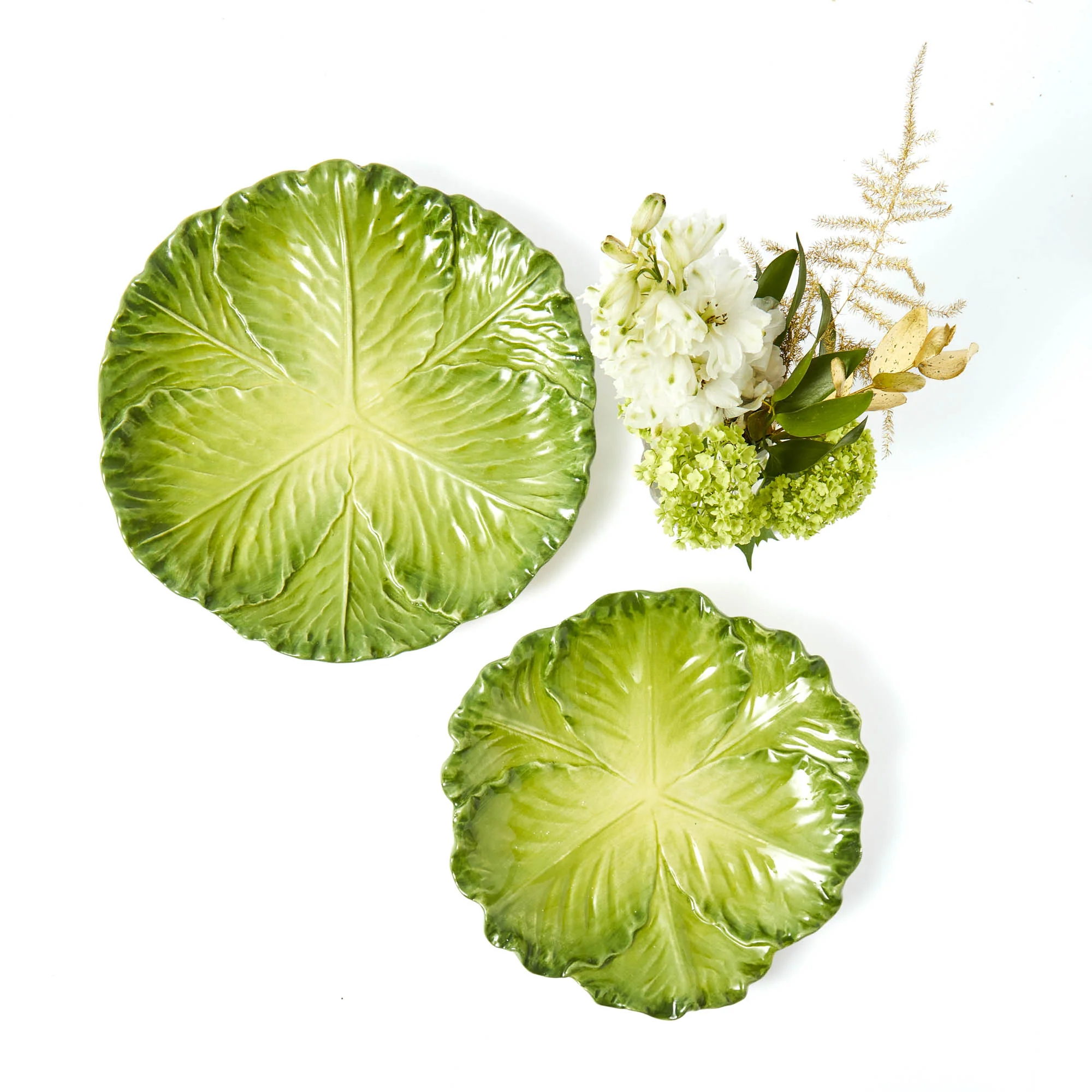Green Serena Cabbage Starter Plates (Set of 4) - Image 12