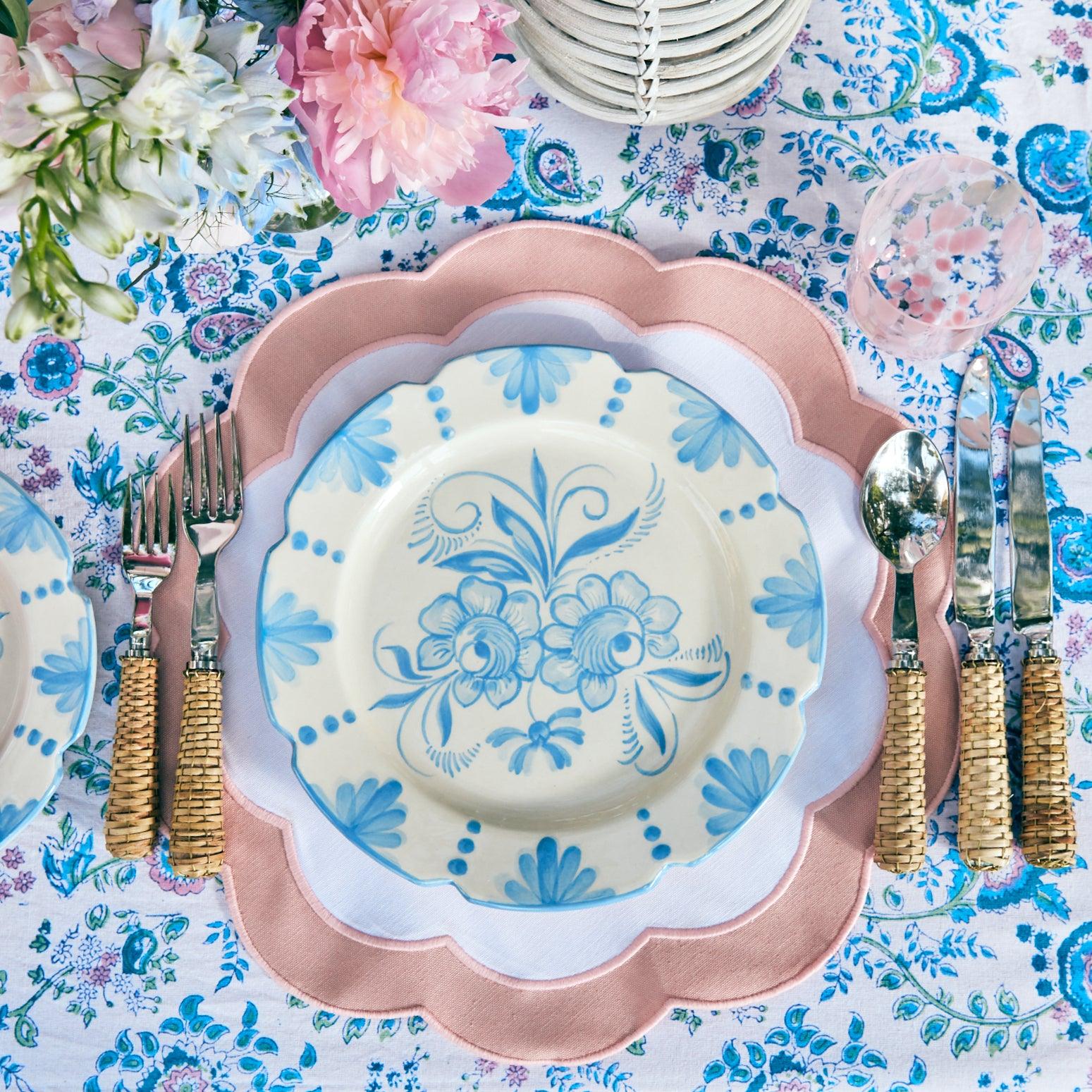 Seville Blue Gardênia Dinner Plate (set of 4) - Image 6